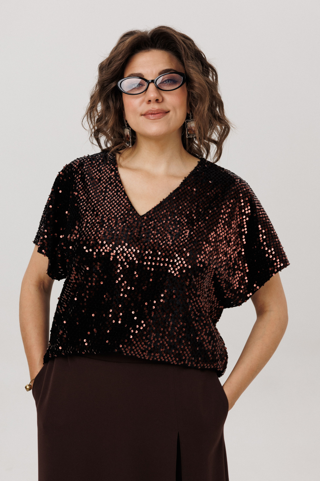 Блузка ANELLI LAUREL 1522 арманьяк - фото 3