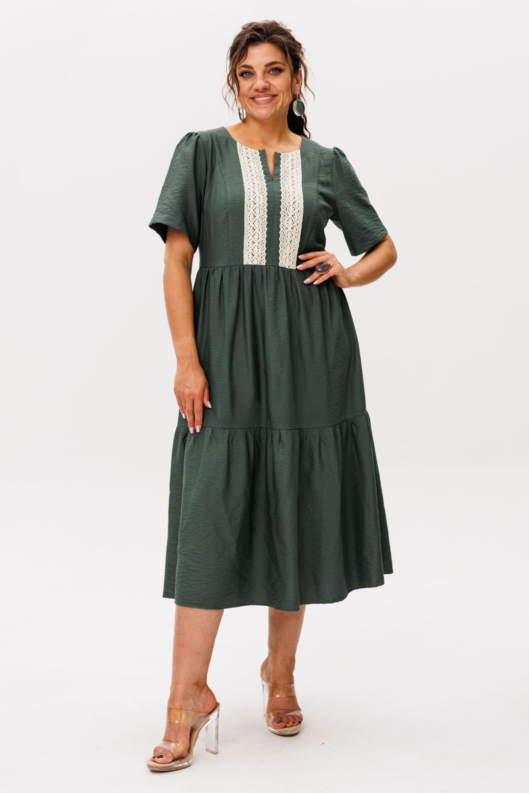Платье ANELLI LAUREL 1604 бронзово-зеленый