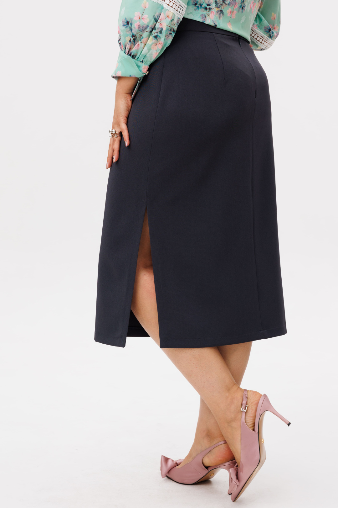 Юбка ANELLI LAUREL 1648 грифельный силуэт - фото 3