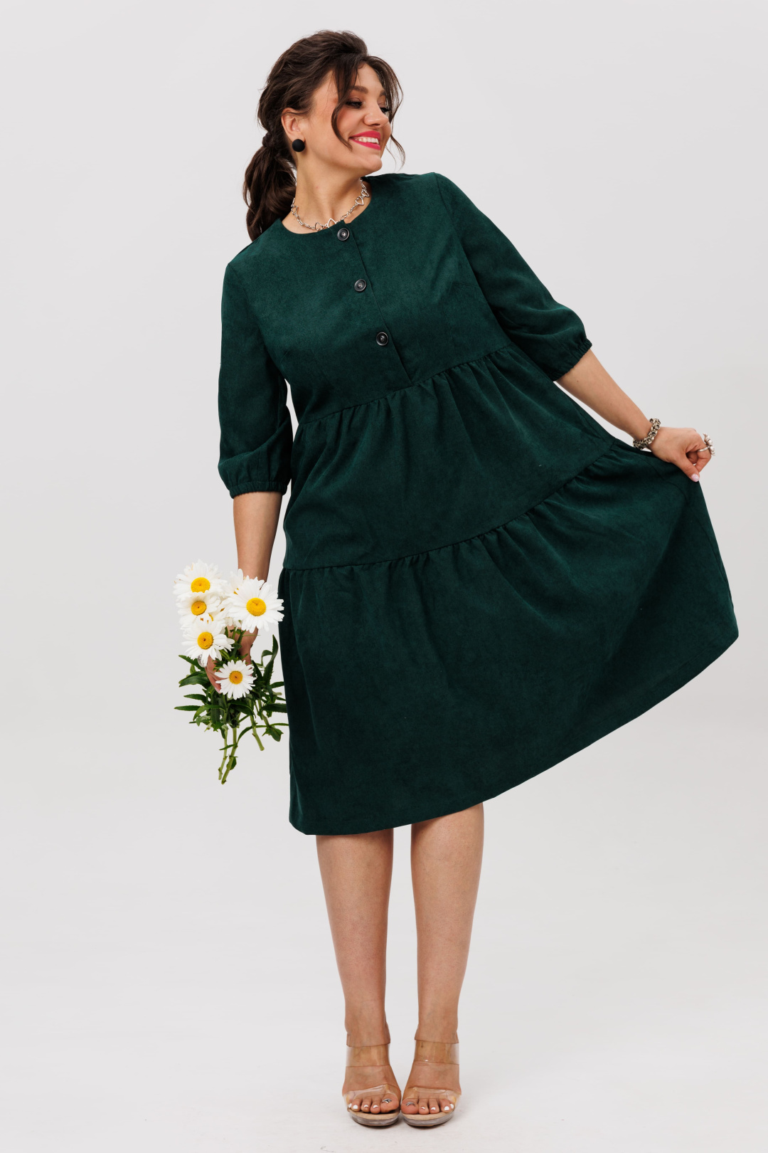 Платье ANELLI LAUREL 1649 аристократический зеленый - фото 2