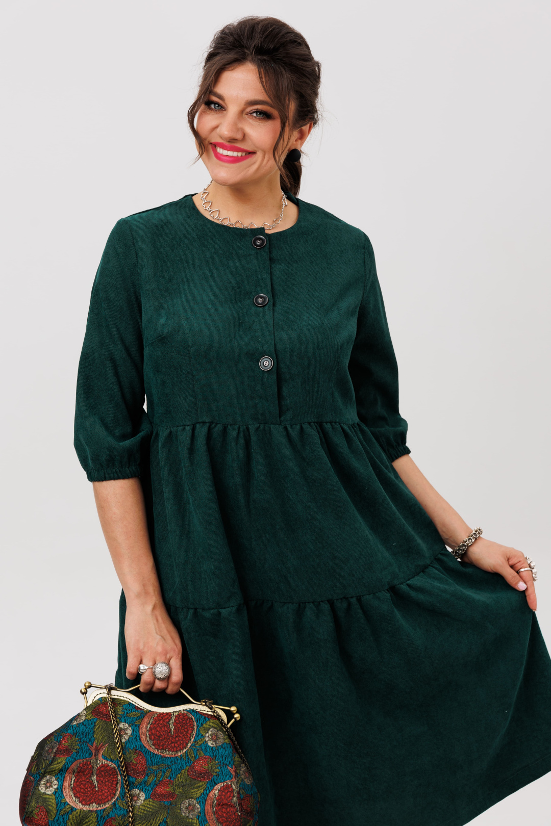 Платье ANELLI LAUREL 1649 аристократический зеленый - фото 3