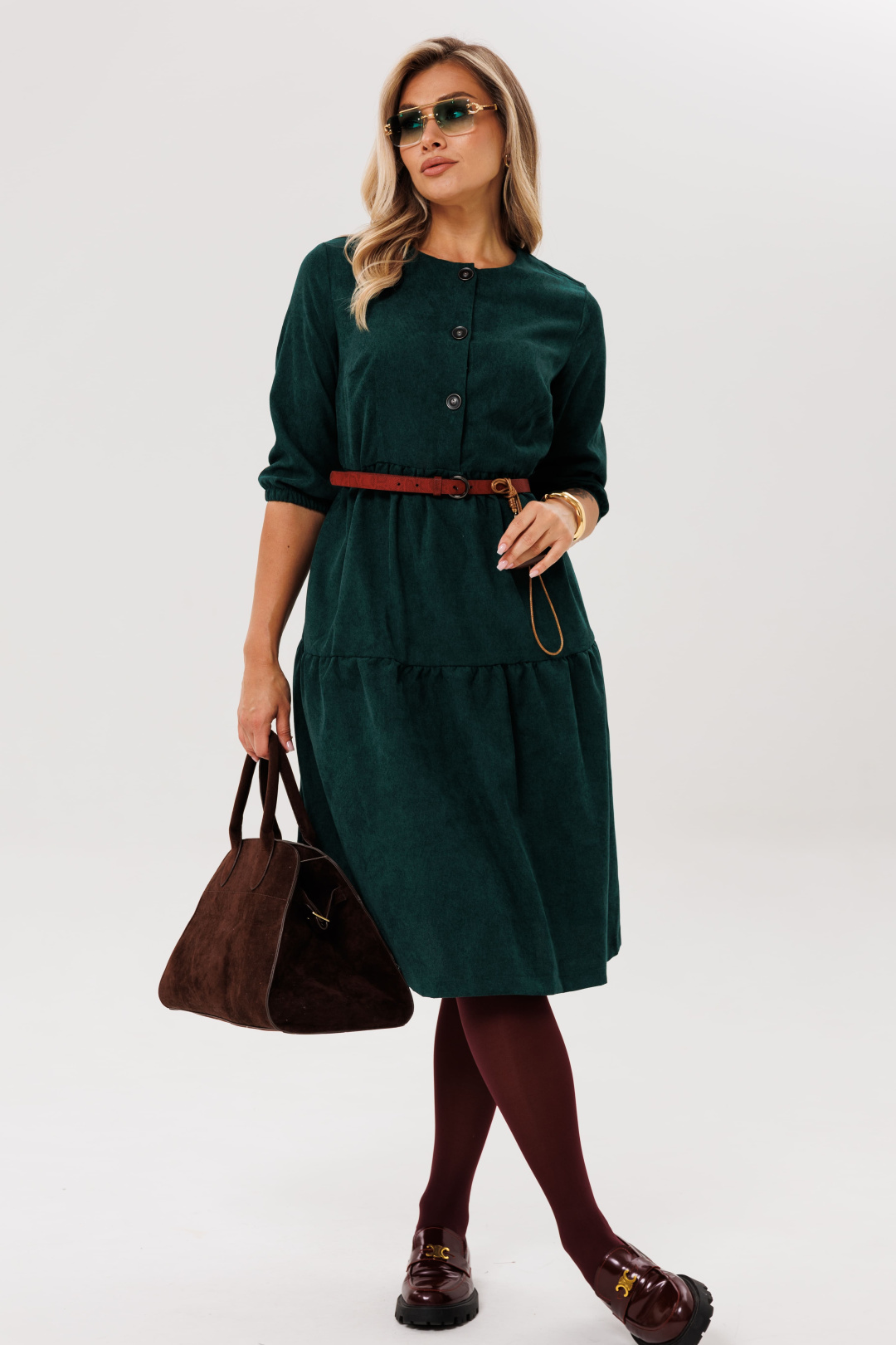 Платье ANELLI LAUREL 1649 аристократический зеленый - фото 5