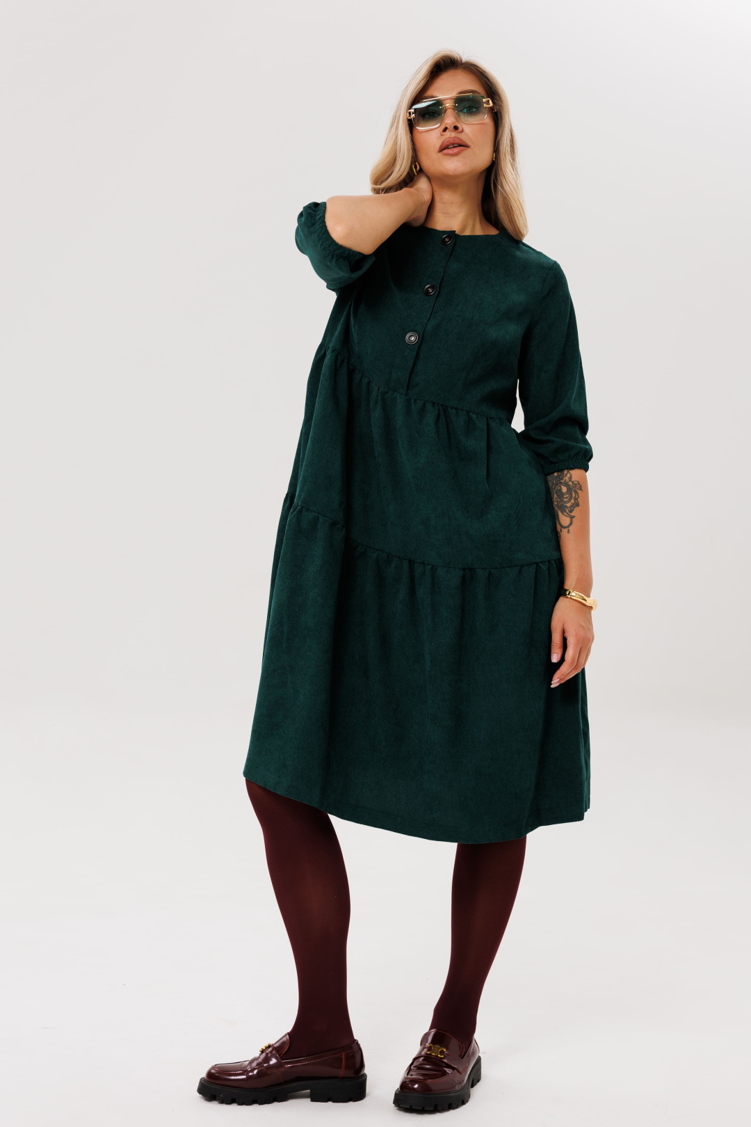 Платье ANELLI LAUREL 1649 аристократический зеленый