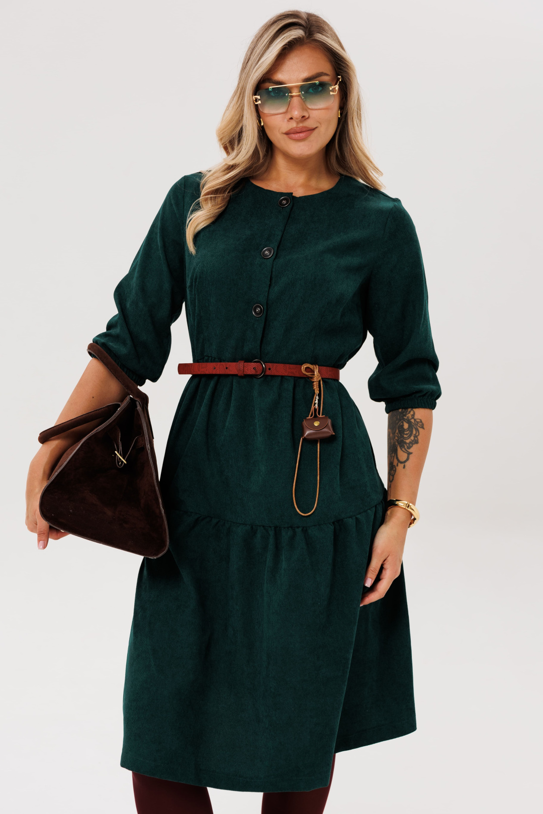 Платье ANELLI LAUREL 1649 аристократический зеленый