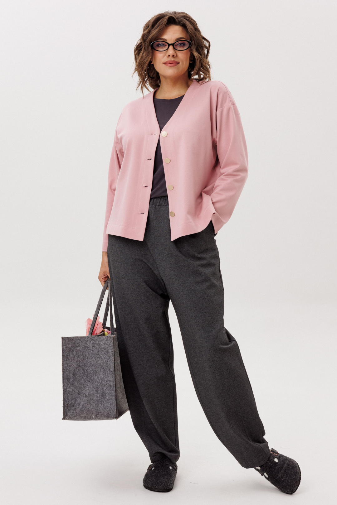 Жакет ANELLI LAUREL 1661-1 розовый закат - фото 2