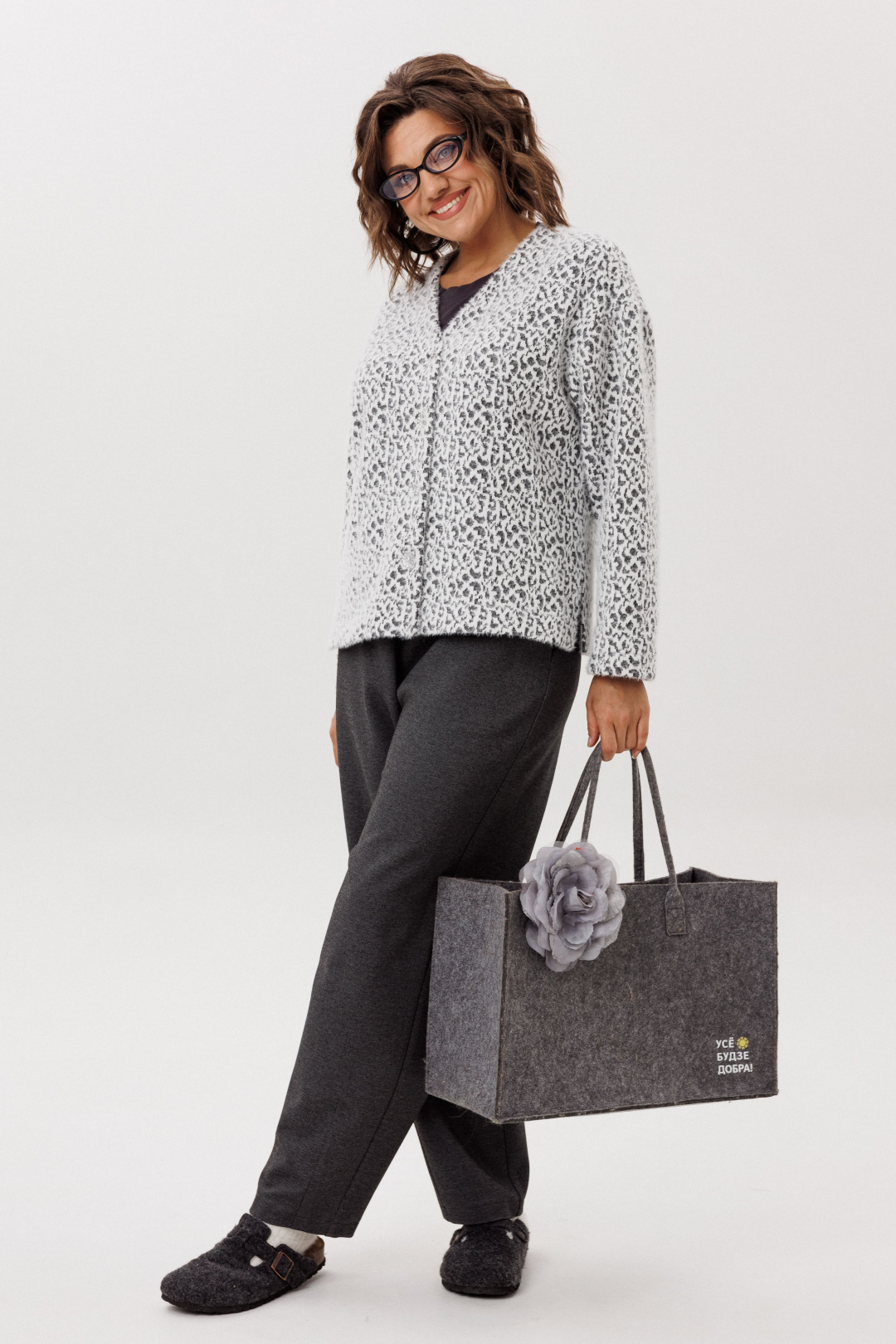 Жакет ANELLI LAUREL 1661 пушистый лео - фото 2