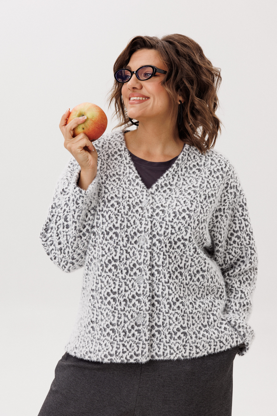 Жакет ANELLI LAUREL 1661 пушистый лео - фото 5