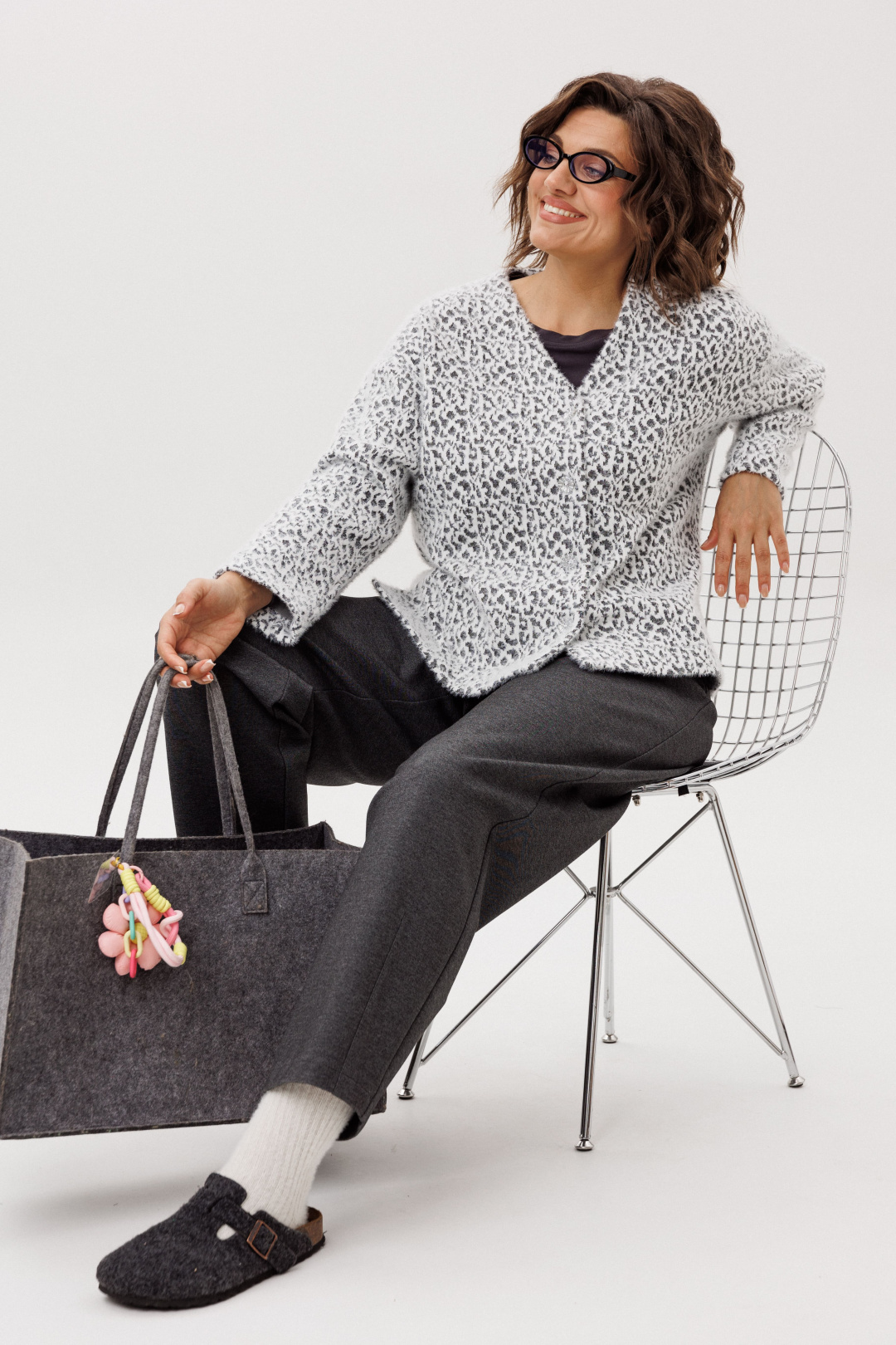 Жакет ANELLI LAUREL 1661 пушистый лео - фото 6