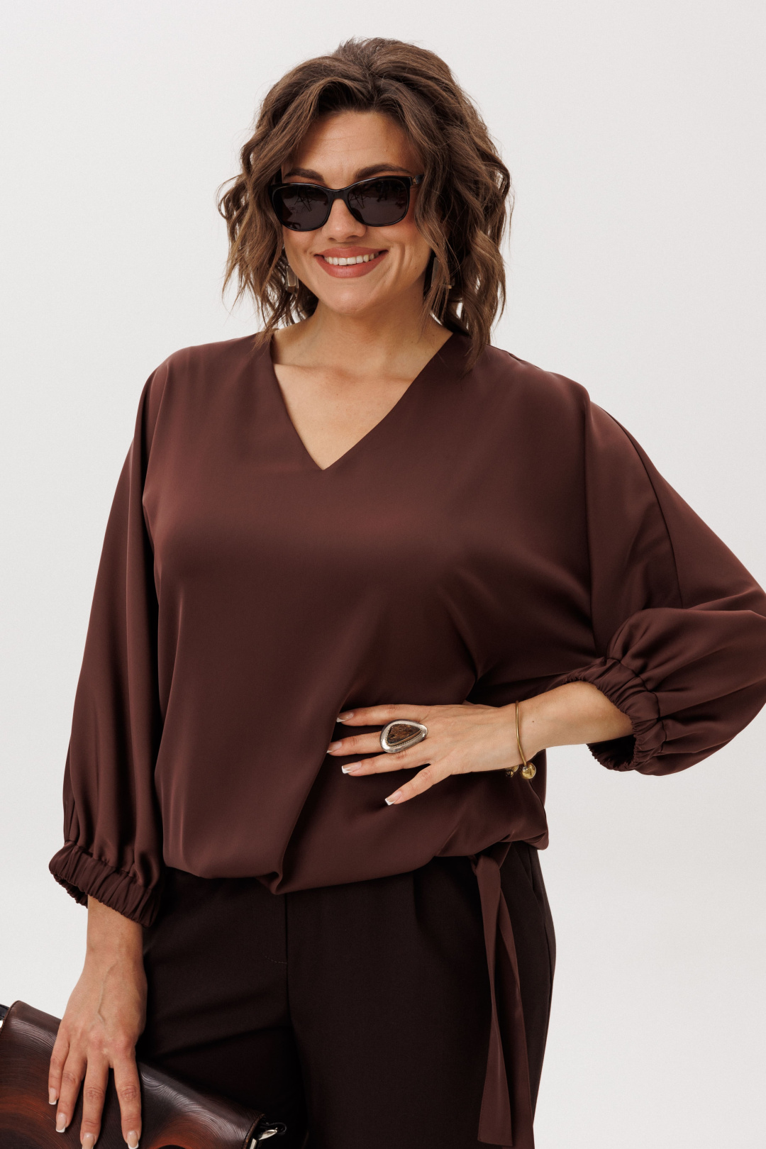 Брюки ANELLI LAUREL 1662 бельгийский шоколад - фото 1