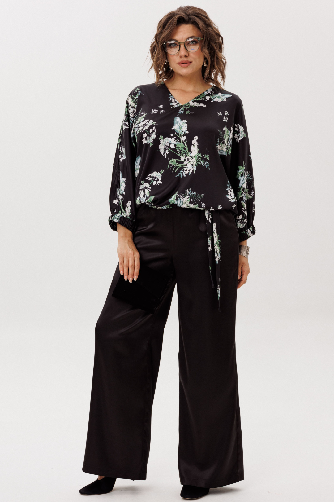 Блузка ANELLI LAUREL 1662 цветы ночного сада - фото 2