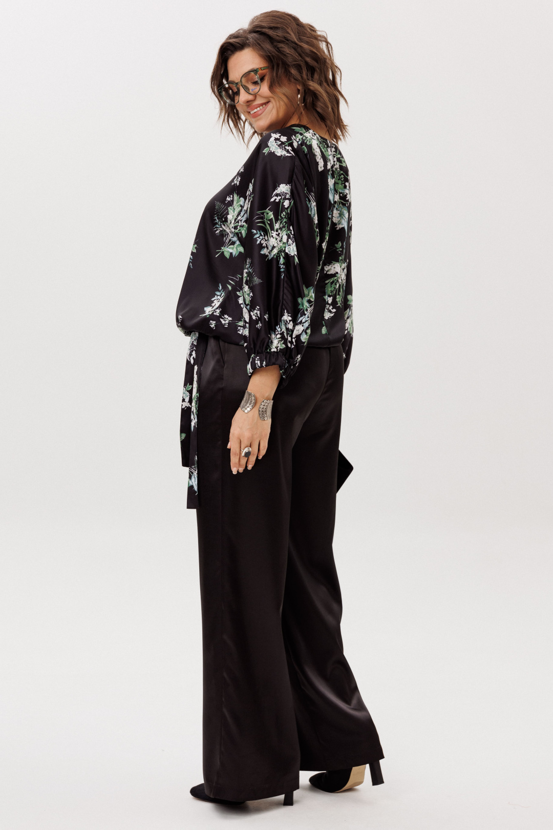 Блузка ANELLI LAUREL 1662 цветы ночного сада - фото 4