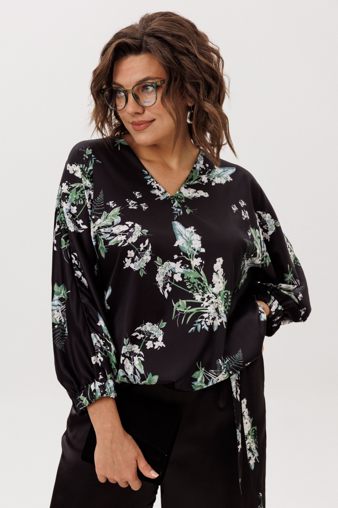 Блузка ANELLI LAUREL 1662 цветы ночного сада - фото 6