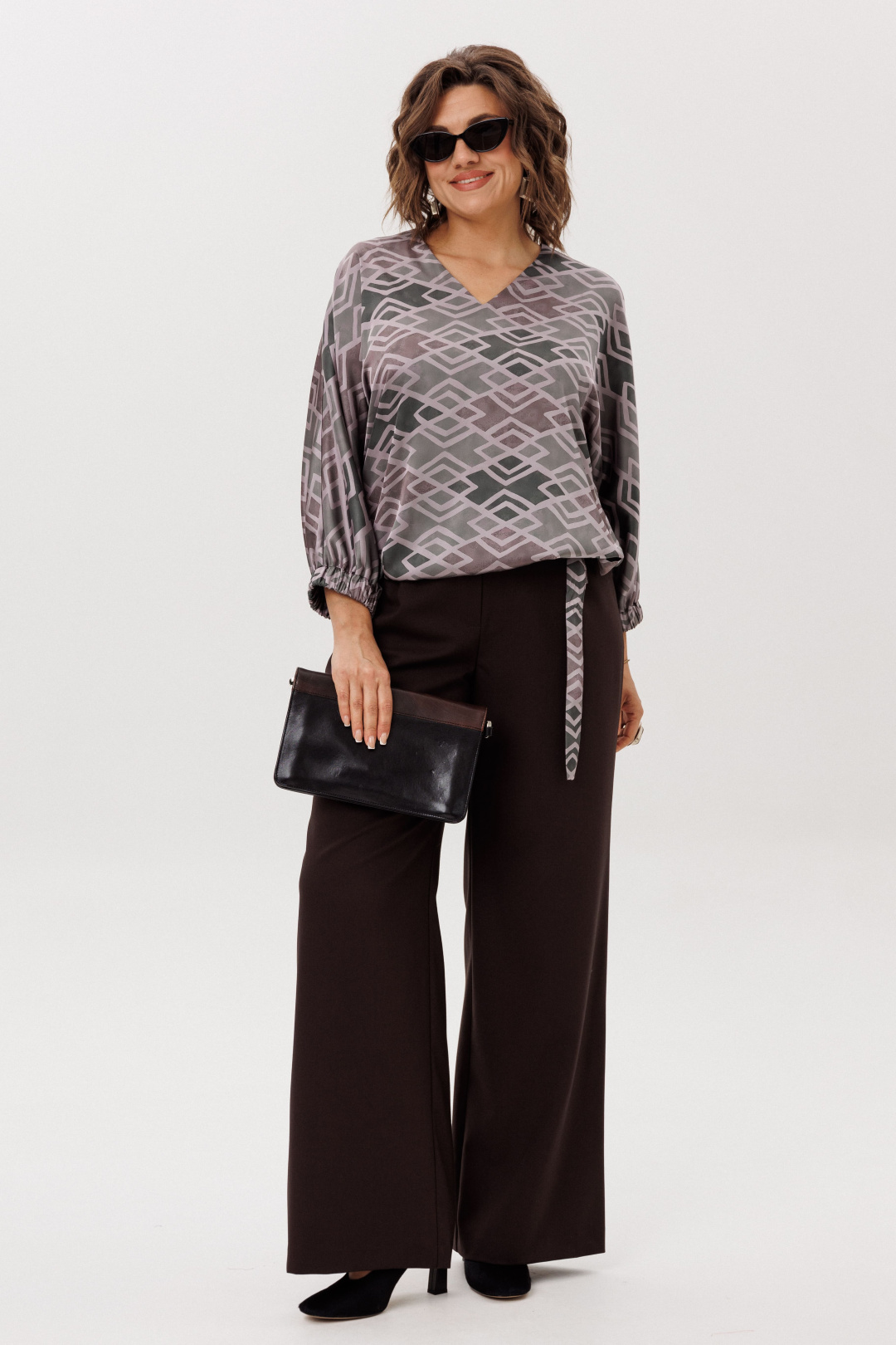 Блузка ANELLI LAUREL 1662 ромбовидные холмы - фото 2