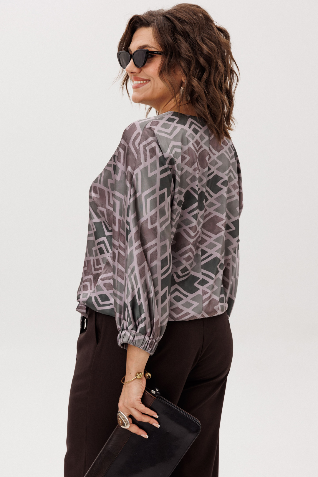 Блузка ANELLI LAUREL 1662 ромбовидные холмы - фото 3