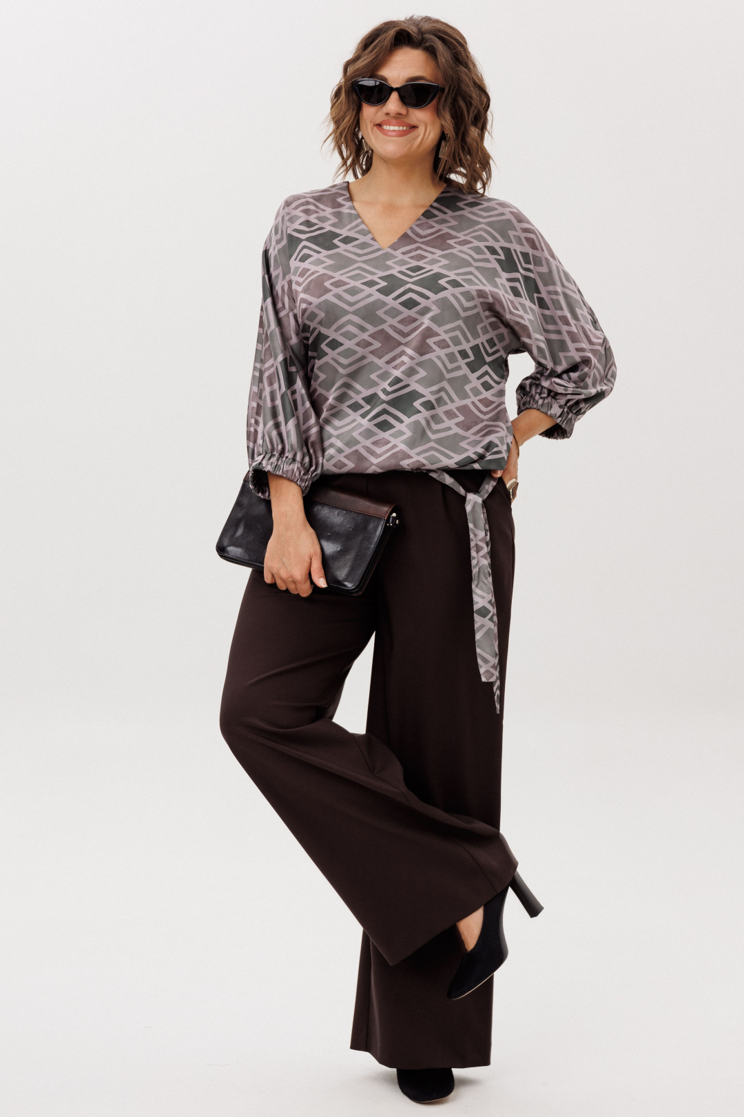 Блузка ANELLI LAUREL 1662 ромбовидные холмы - фото 4