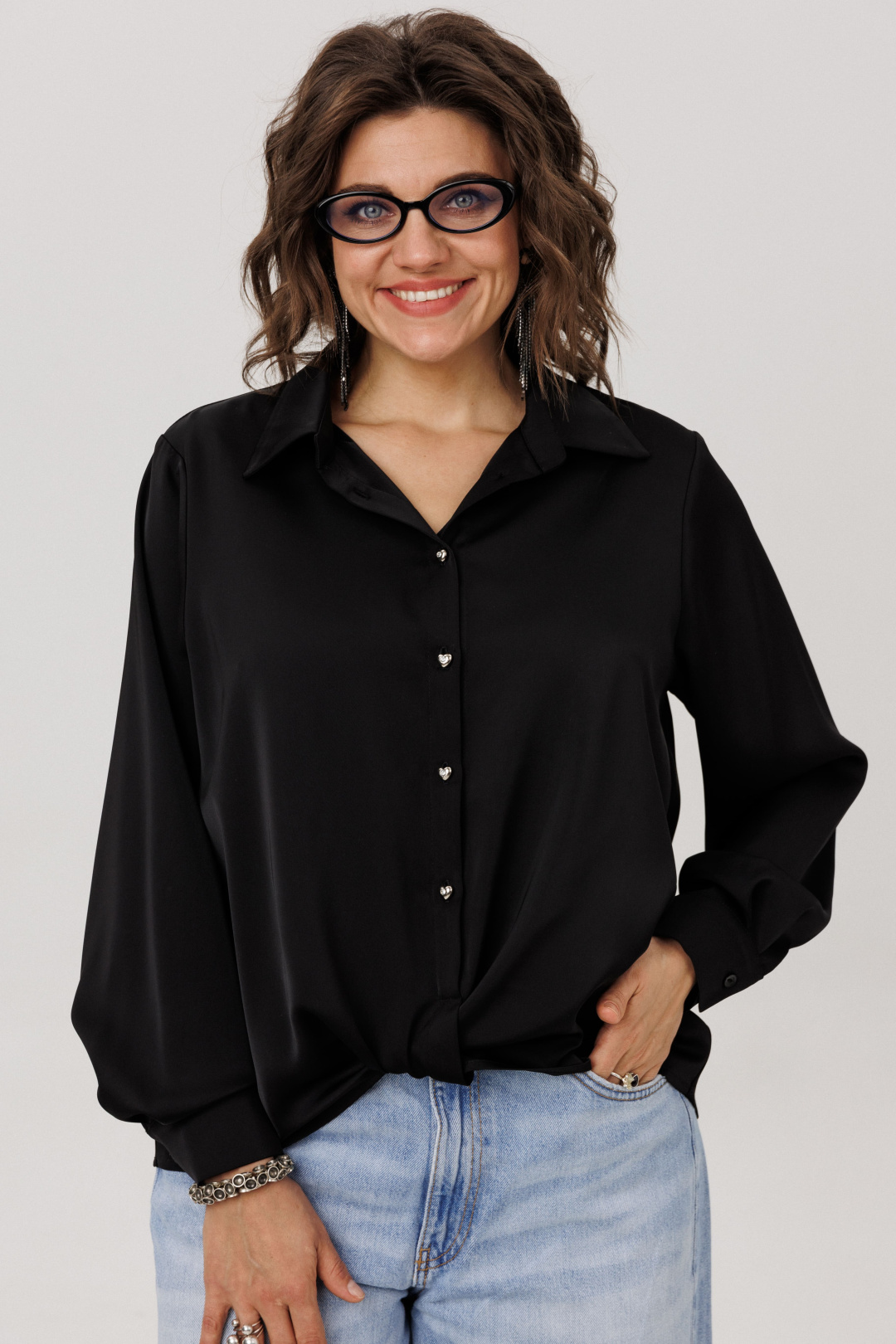 Рубашка ANELLI LAUREL 1663 глянцевый агат - фото 1