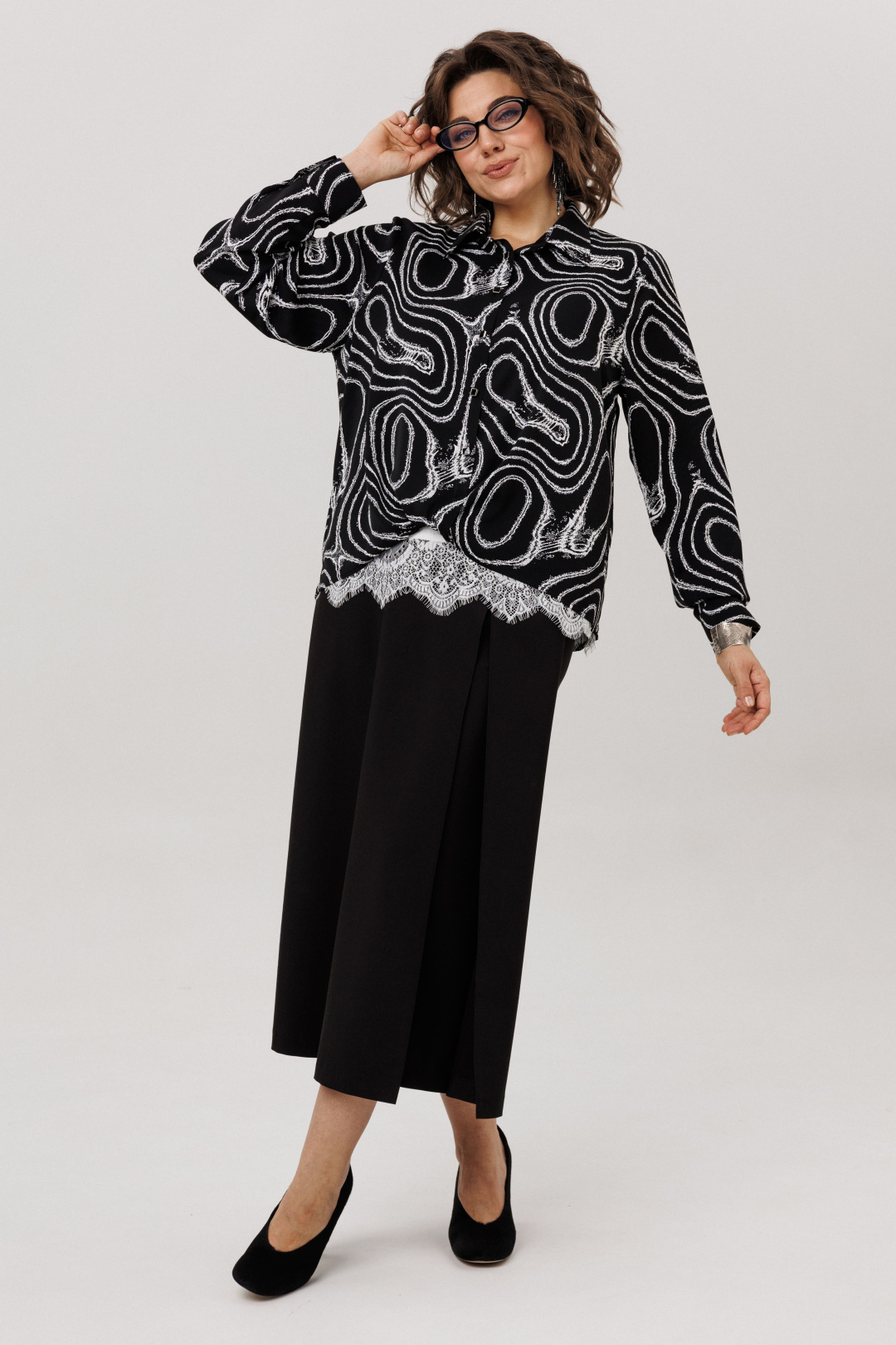 Рубашка ANELLI LAUREL 1663 мрамор неро - фото 2