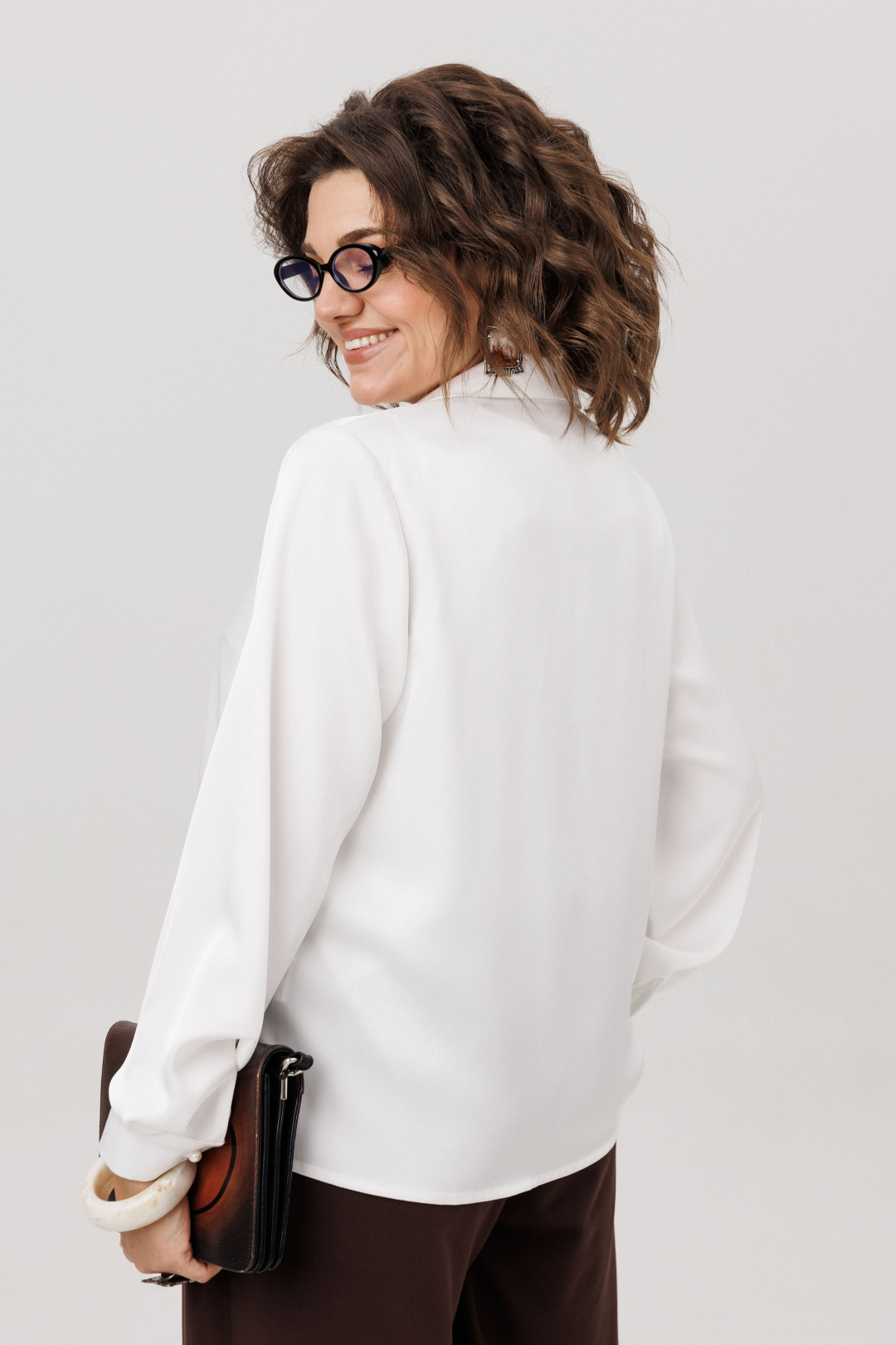 Рубашка ANELLI LAUREL 1663 перламутровая жемчужина - фото 4