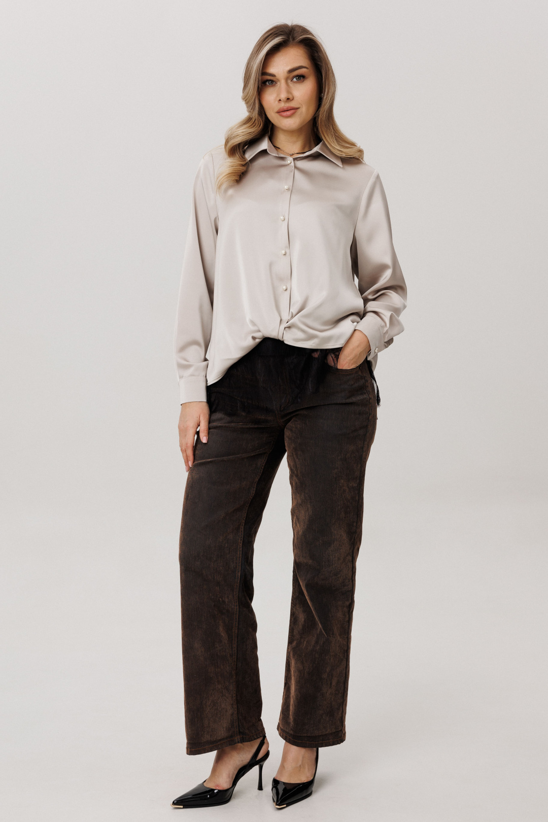 Блузка ANELLI LAUREL 1663 речной жемчуг - фото 4