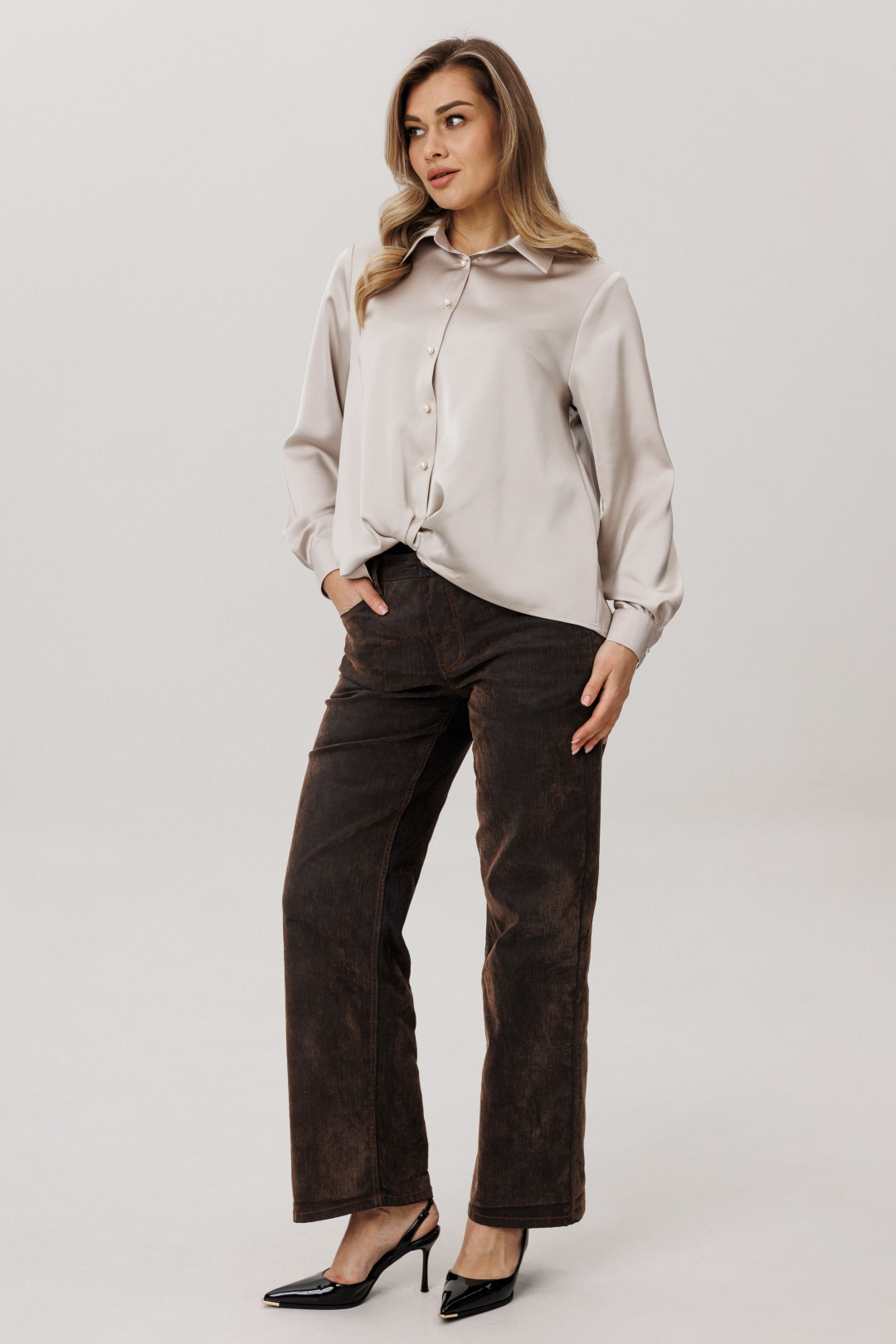 Блузка ANELLI LAUREL 1663 речной жемчуг