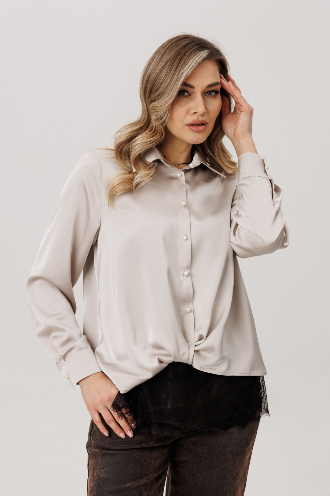 Блузка ANELLI LAUREL 1663 речной жемчуг