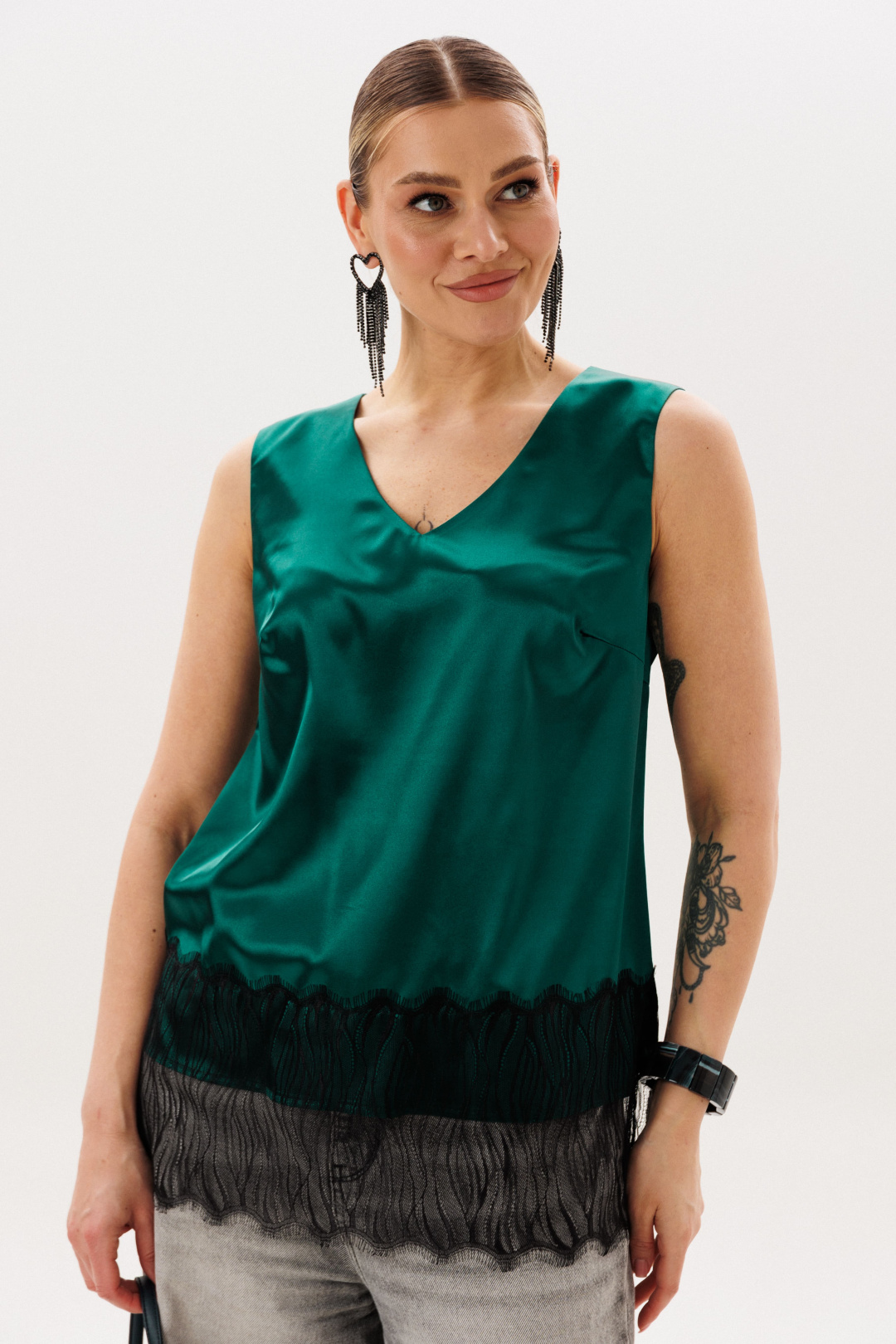 Топ ANELLI LAUREL 1664-1 изумруд - фото 5