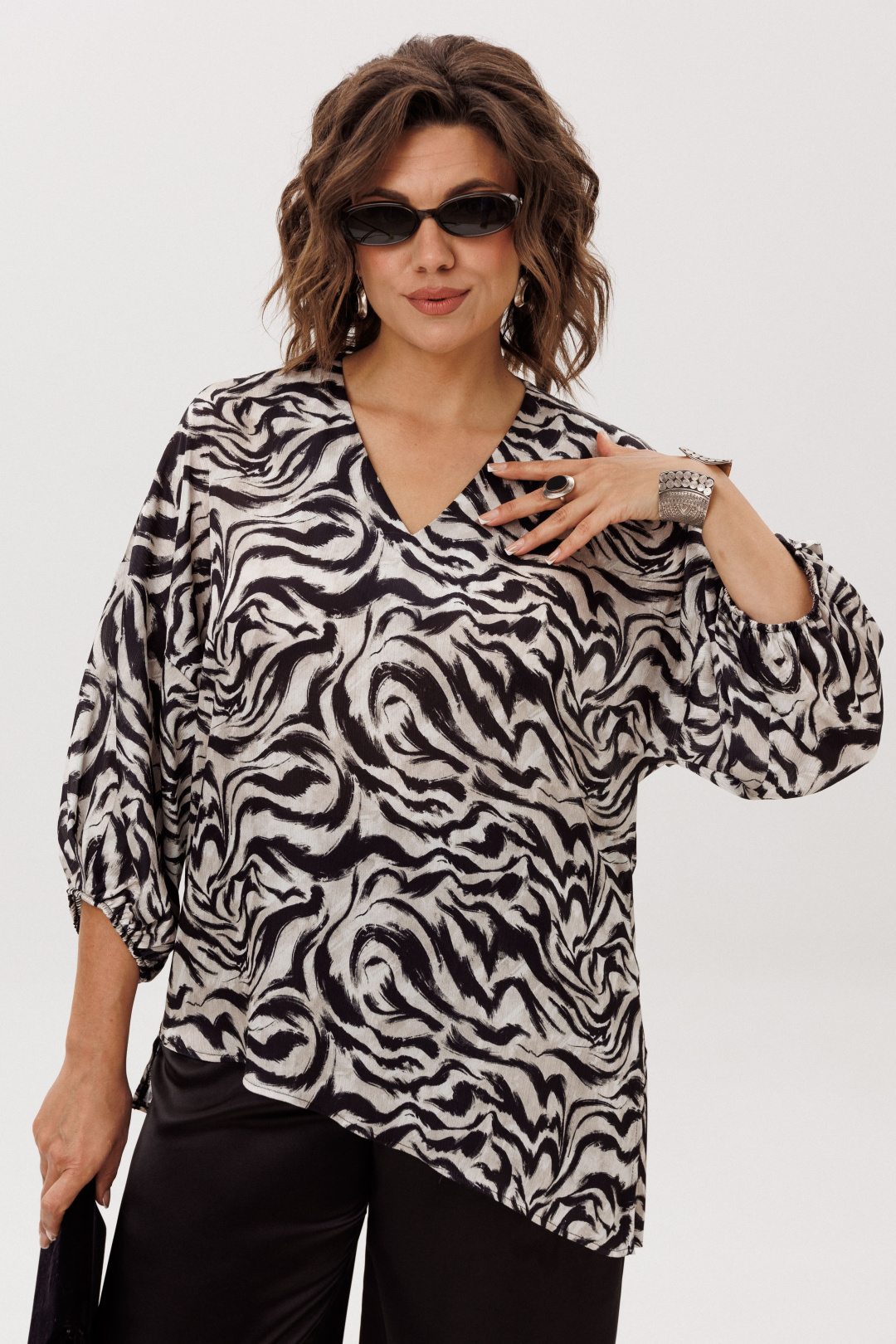 Блузка ANELLI LAUREL 1665 загадка линий - фото 5