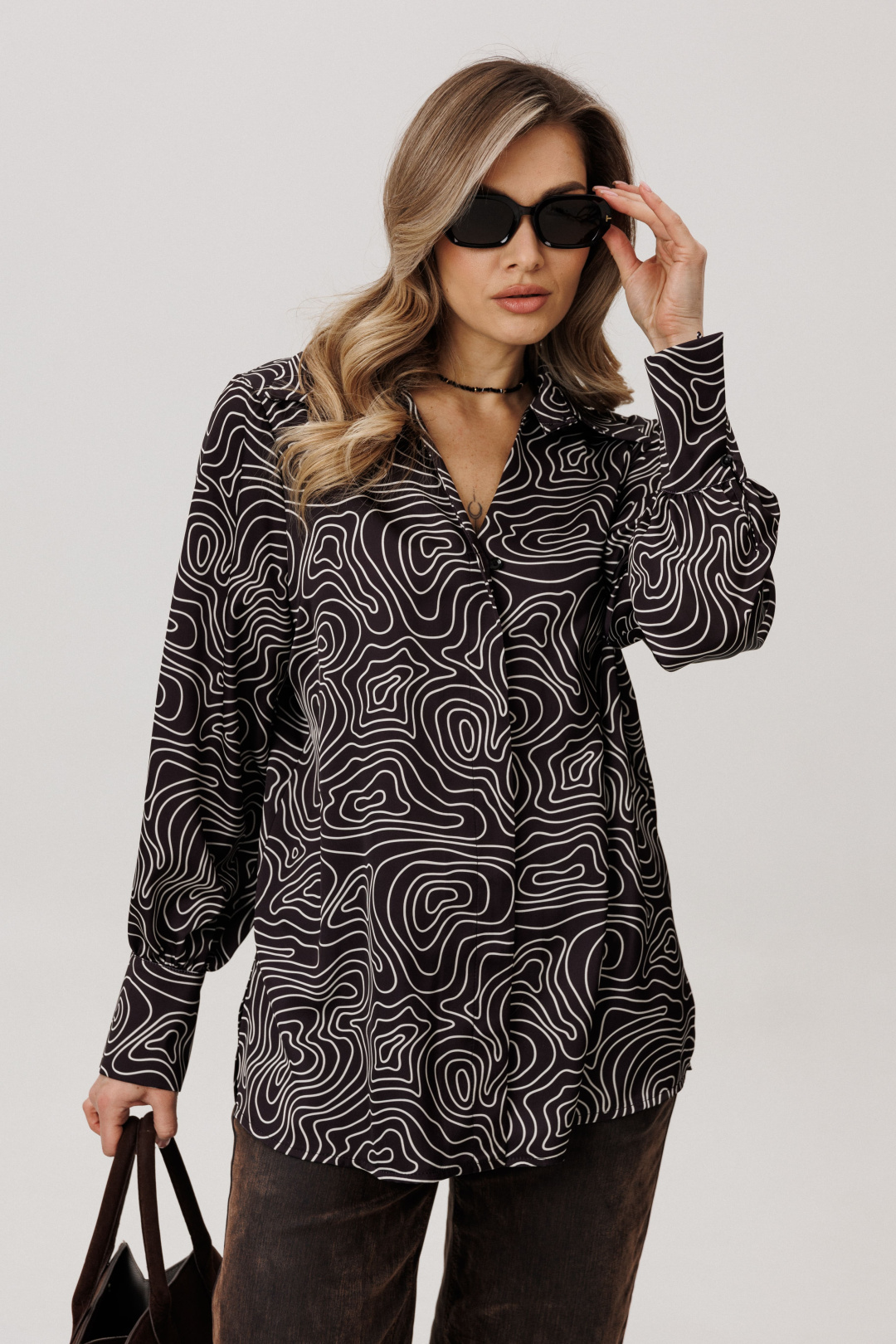 Блузка ANELLI LAUREL 1668 круги на воде - фото 2