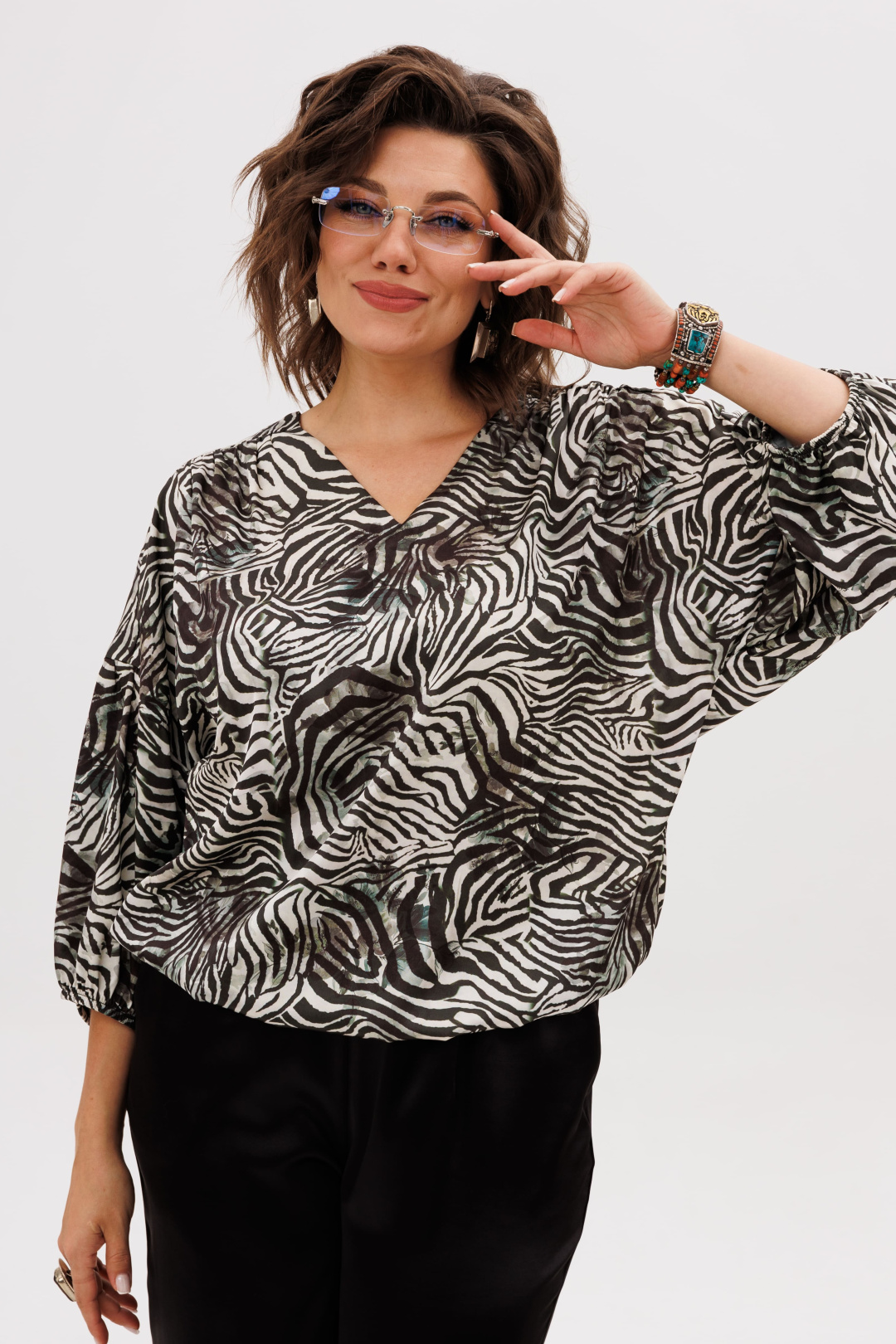 Блузка ANELLI LAUREL 1676-1 белая саванна