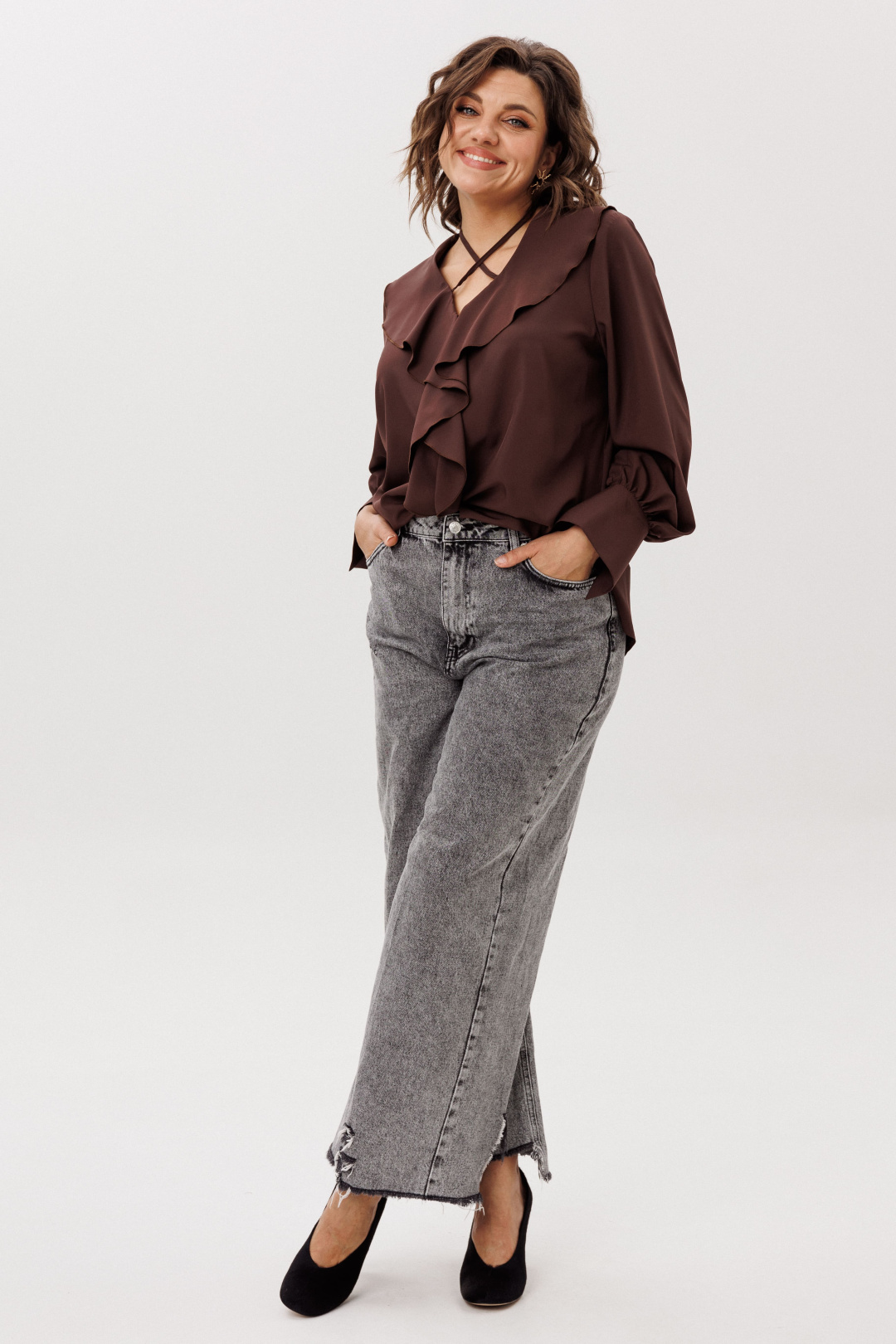 Блузка ANELLI LAUREL 1679 пряный какао - фото 4