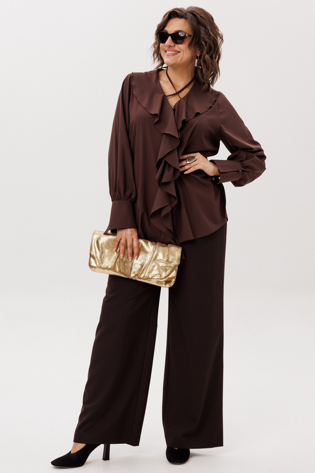 Блузка ANELLI LAUREL 1679 пряный какао - фото 6