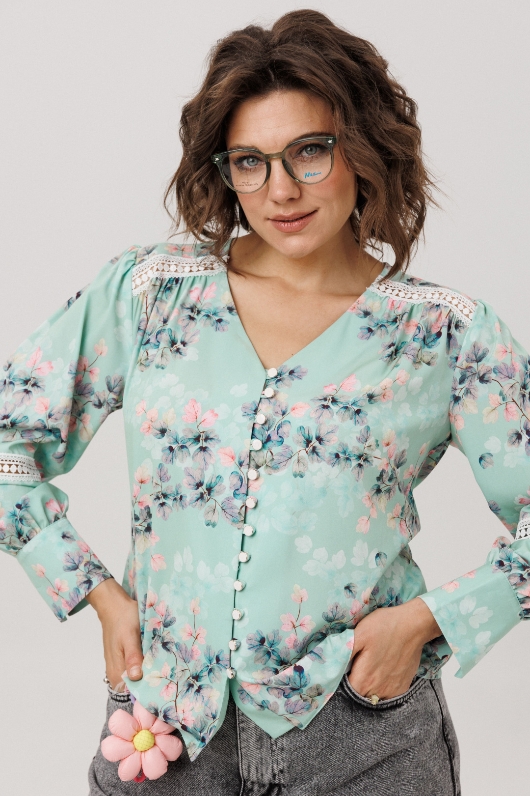 Блузка ANELLI LAUREL 1693 нежная мятность - фото 1