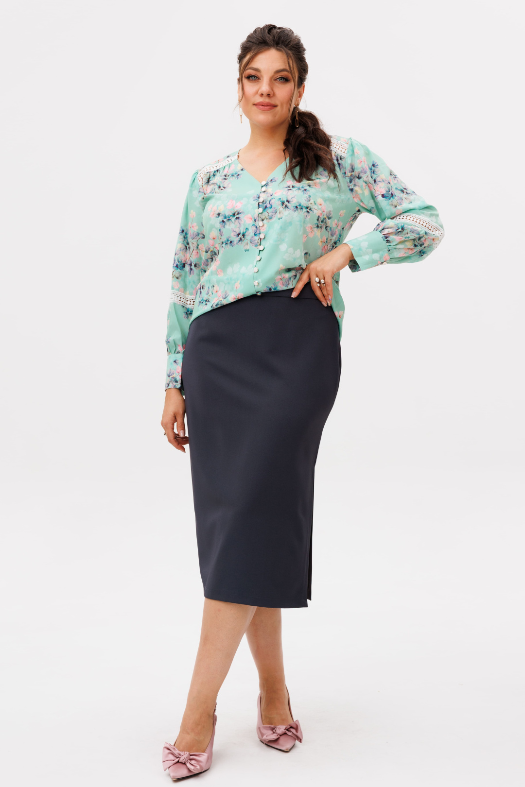 Блузка ANELLI LAUREL 1693 нежная мятность - фото 6