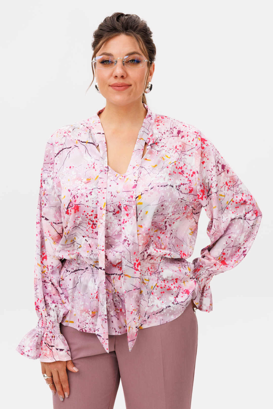 Блузка ANELLI LAUREL 1694 фьюжен фуксия