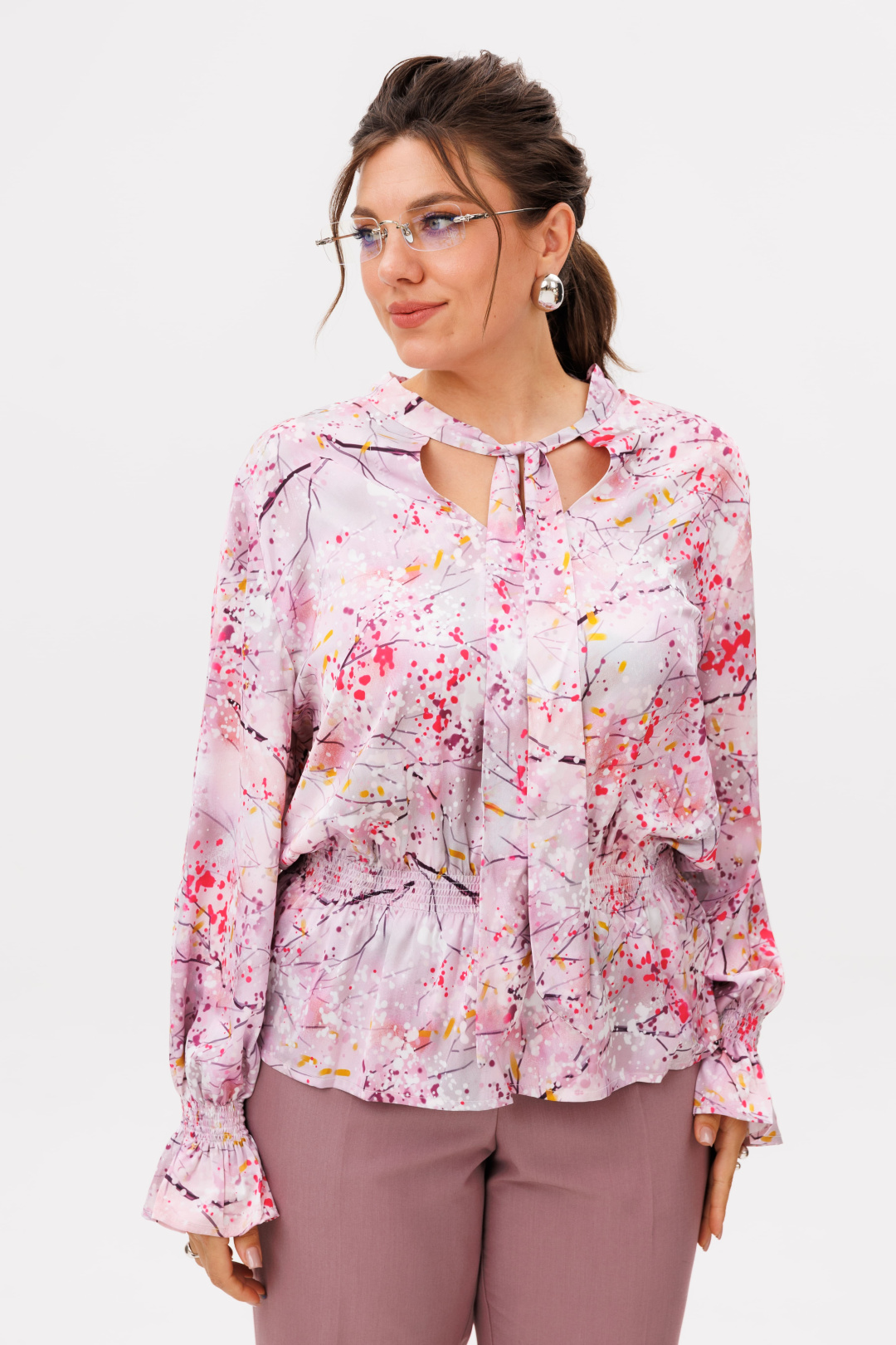 Блузка ANELLI LAUREL 1694 фьюжен фуксия - фото 3