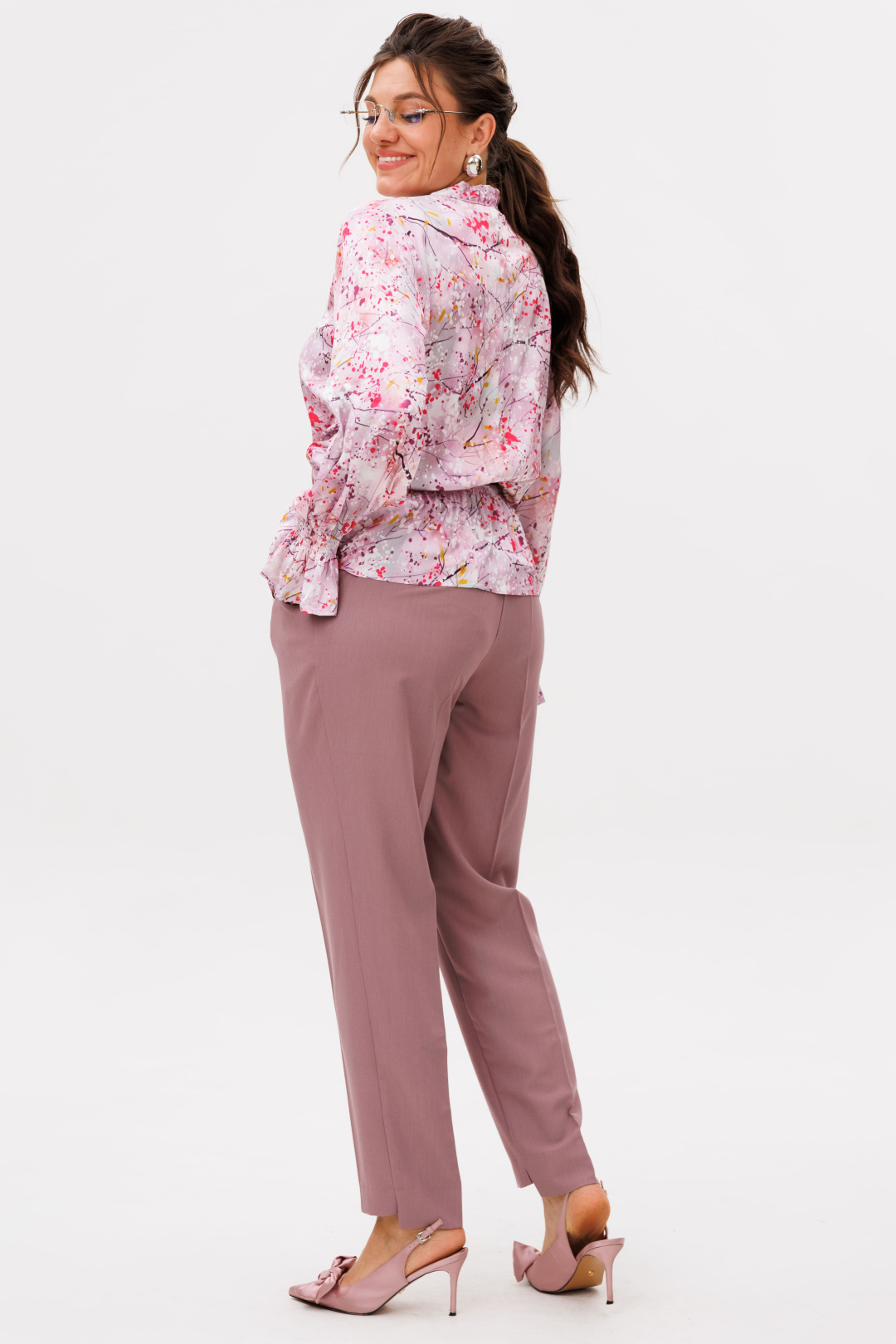 Блузка ANELLI LAUREL 1694 фьюжен фуксия - фото 4