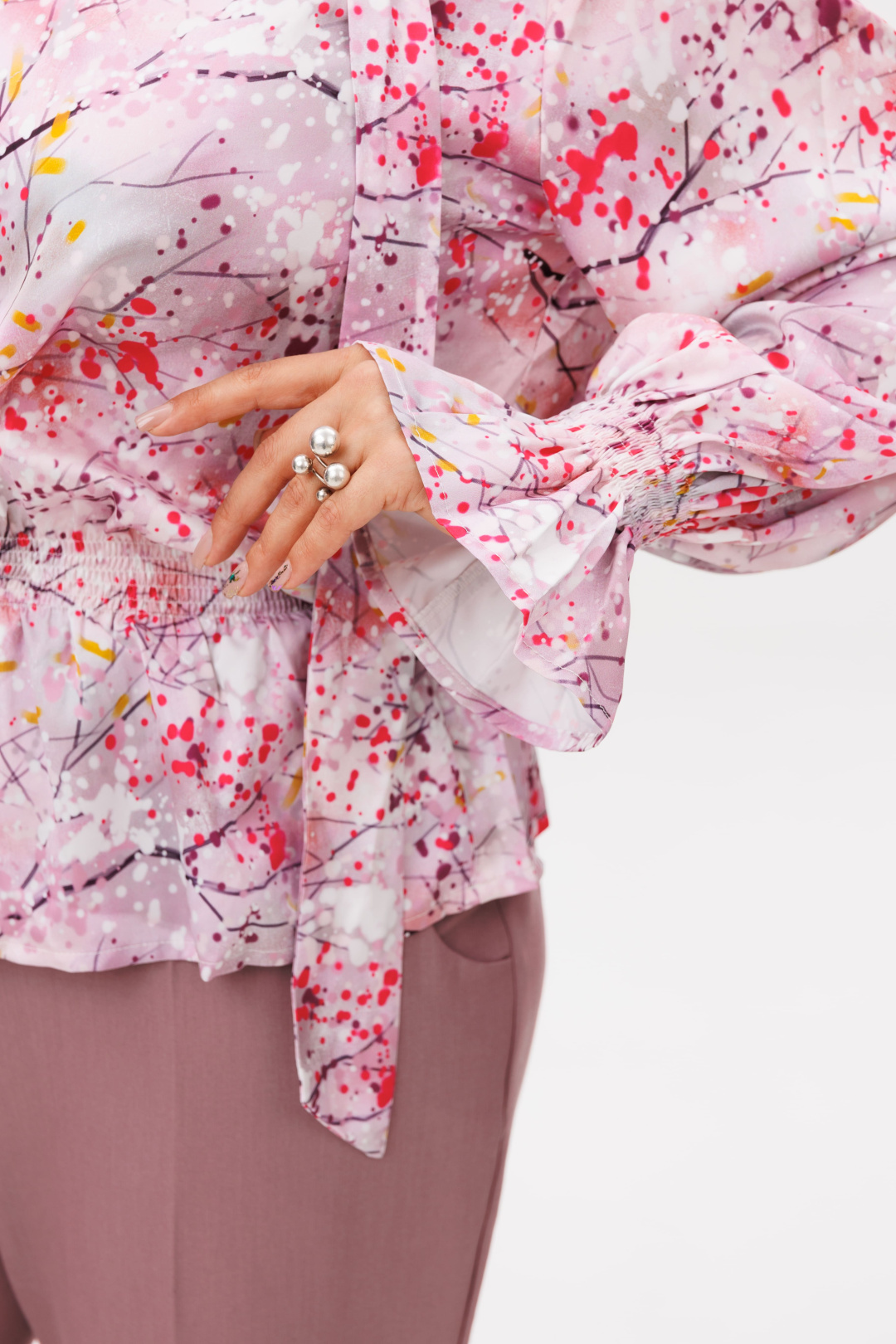 Блузка ANELLI LAUREL 1694 фьюжен фуксия - фото 5