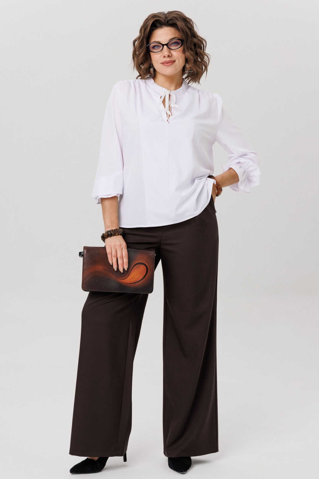 Брюки ANELLI LAUREL 1702 блестящий каштан - фото 4