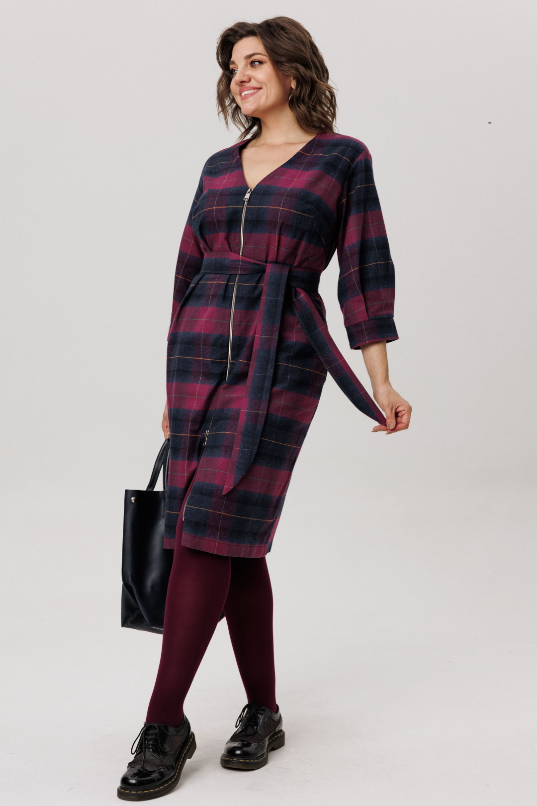 Платье ANELLI LAUREL 1728 винная геометрия - фото 2