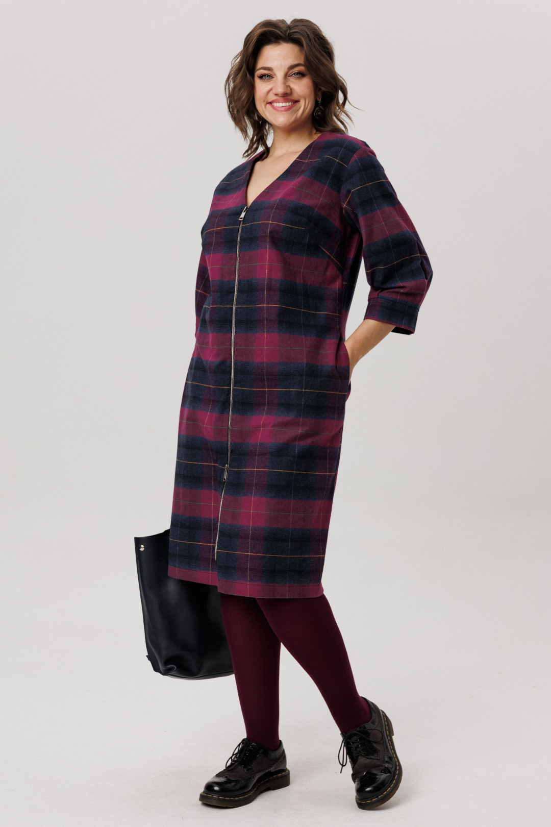 Платье ANELLI LAUREL 1728 винная геометрия - фото 5