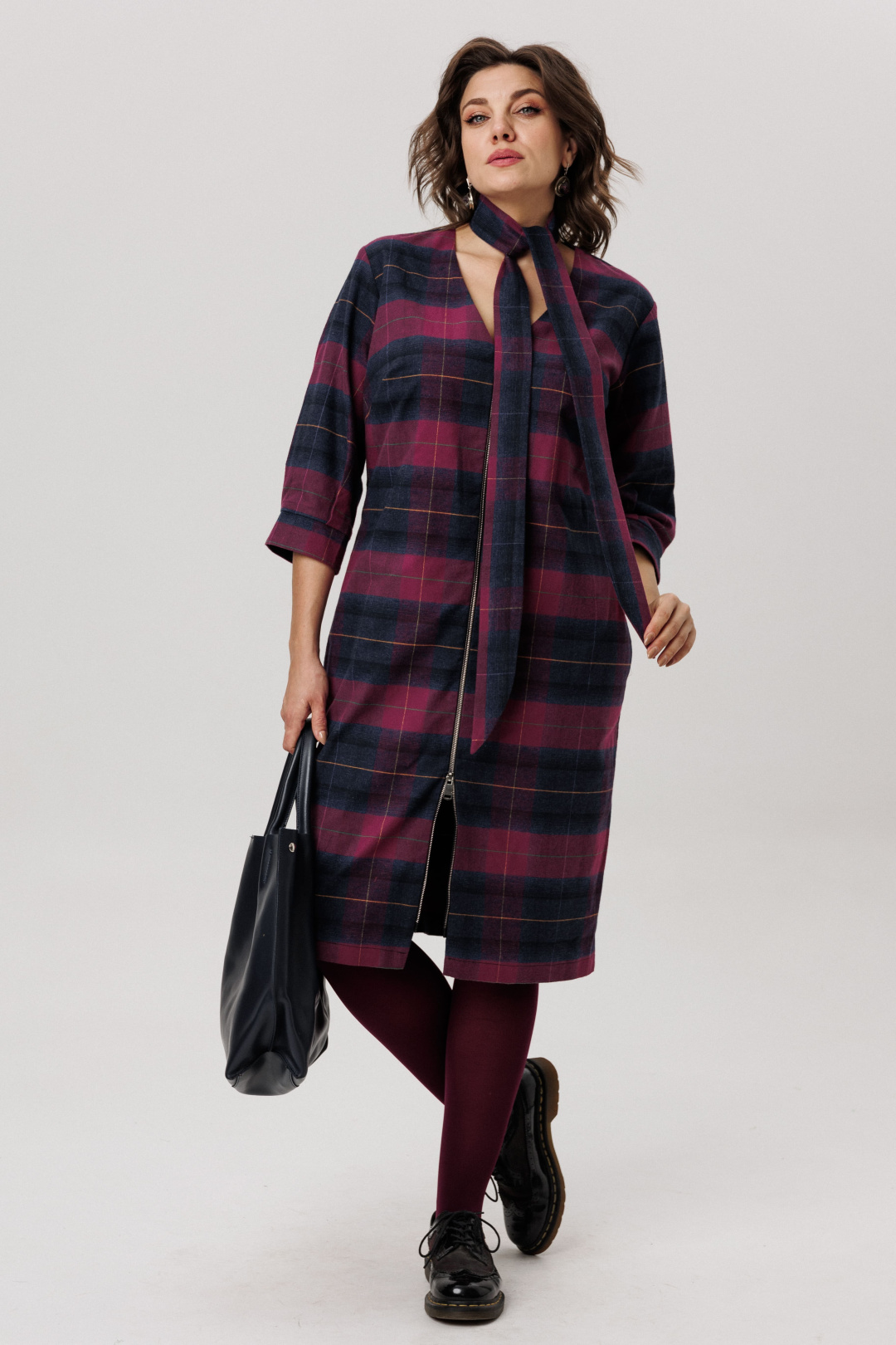 Платье ANELLI LAUREL 1728 винная геометрия - фото 6