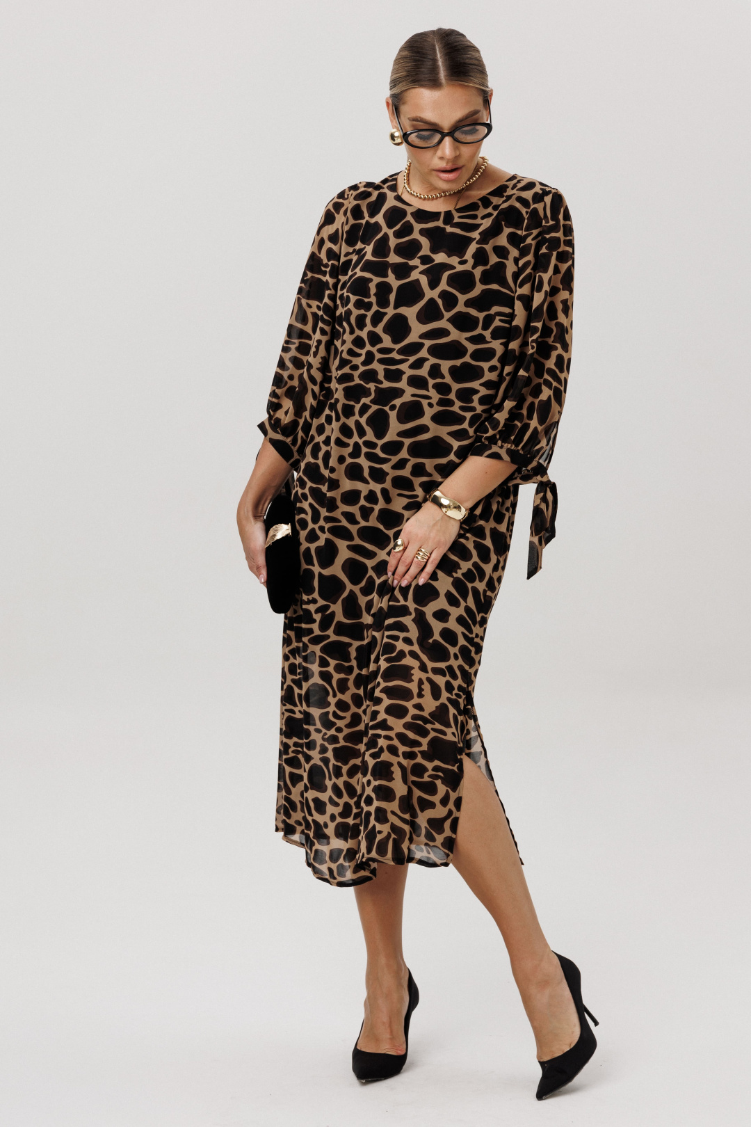 Платье ANELLI LAUREL 1733 Графичный леопард - фото 3