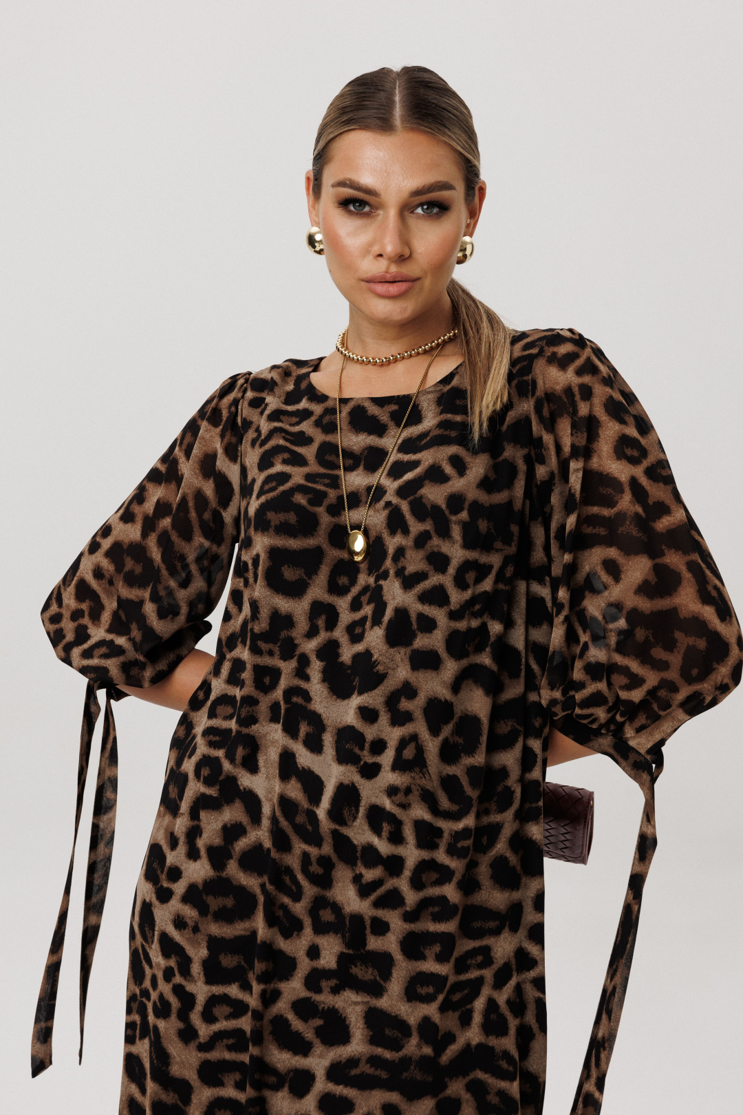 Платье ANELLI LAUREL 1733 коричневый леопард - фото 4
