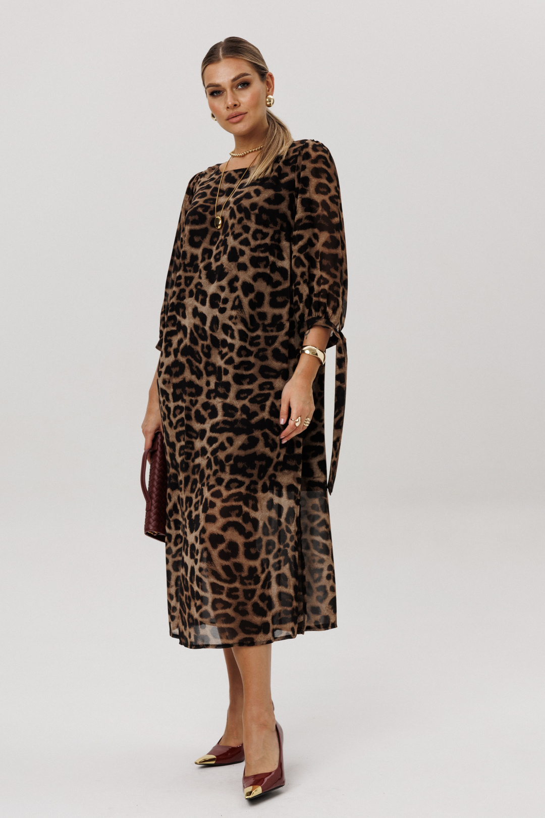 Платье ANELLI LAUREL 1733 коричневый леопард - фото 6