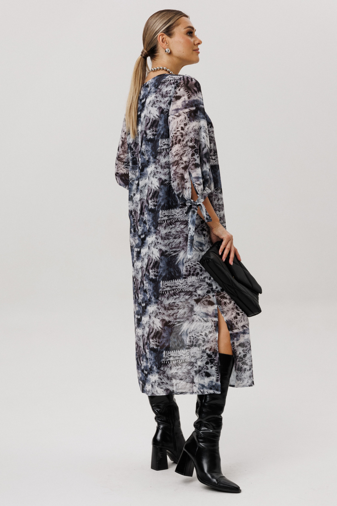 Платье ANELLI LAUREL 1733 леопардовый серый - фото 6