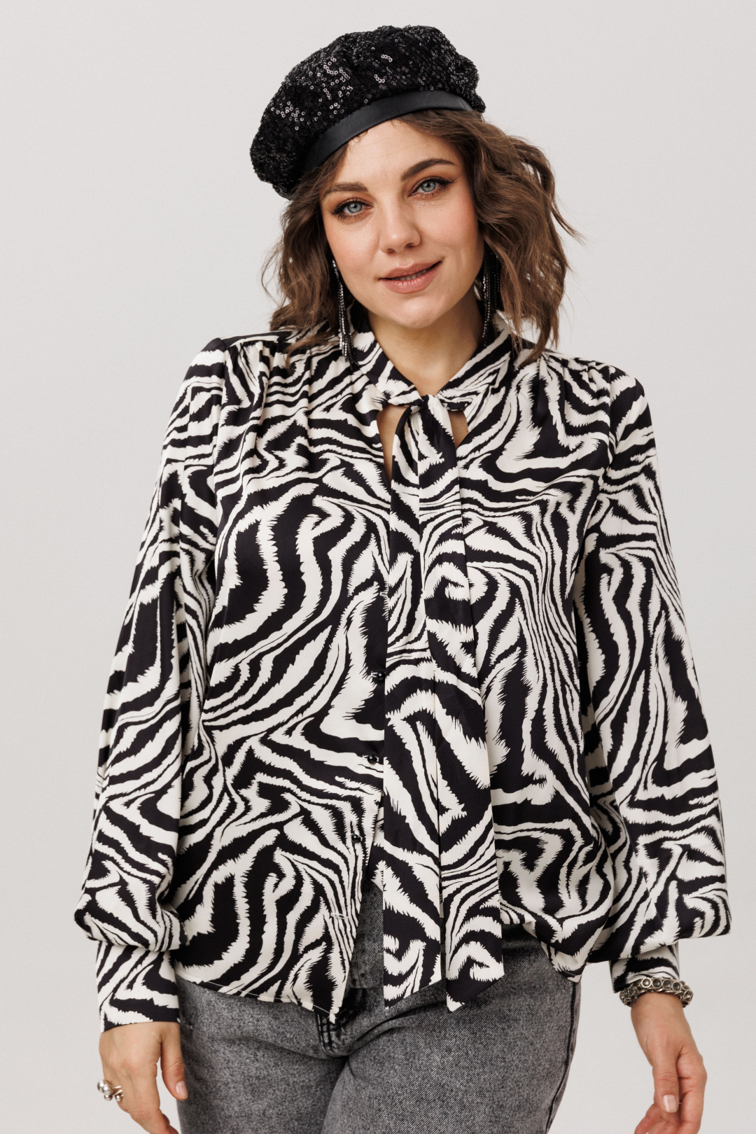 Блузка ANELLI LAUREL 1736 зебра нью - фото 1