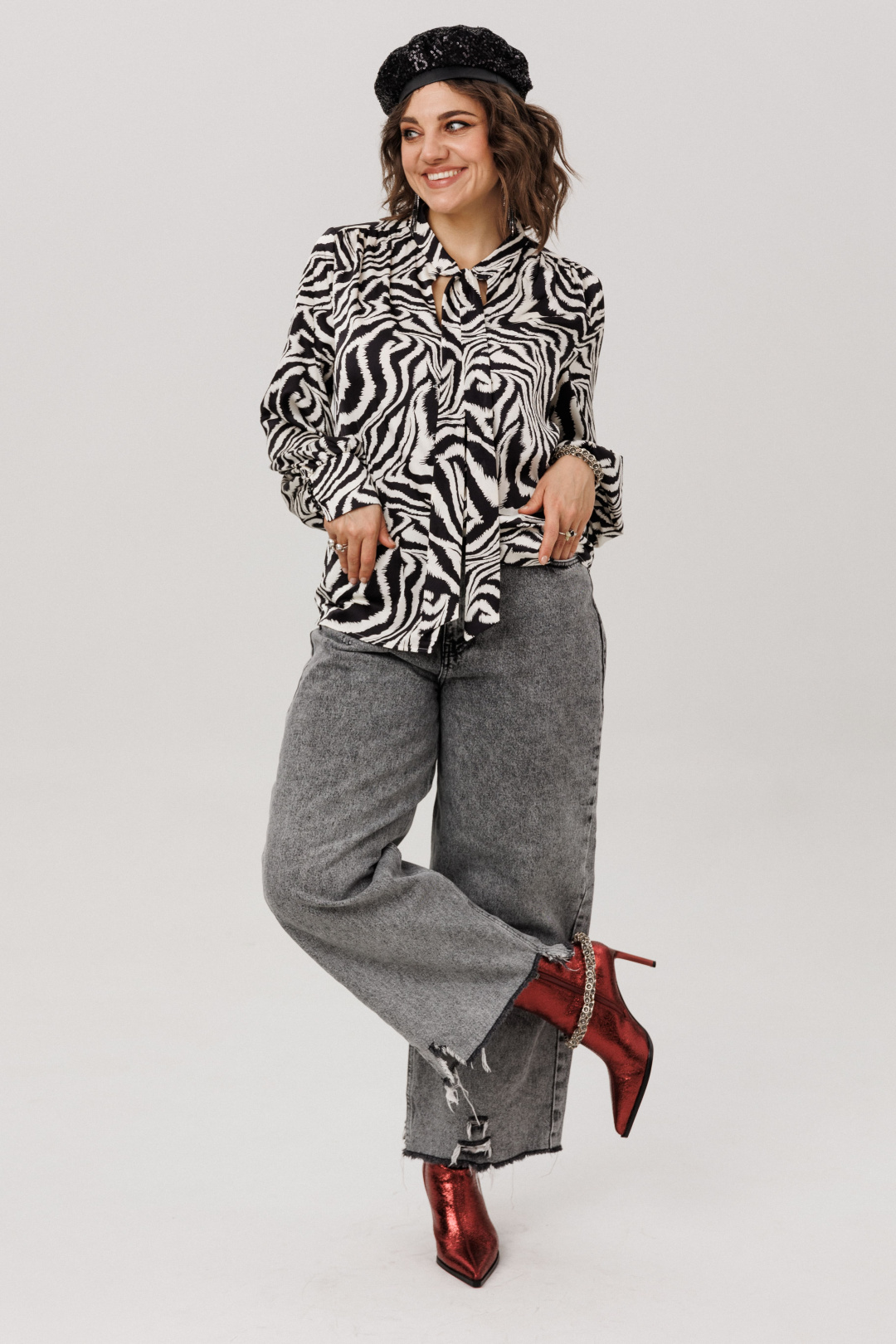 Блузка ANELLI LAUREL 1736 зебра нью - фото 2