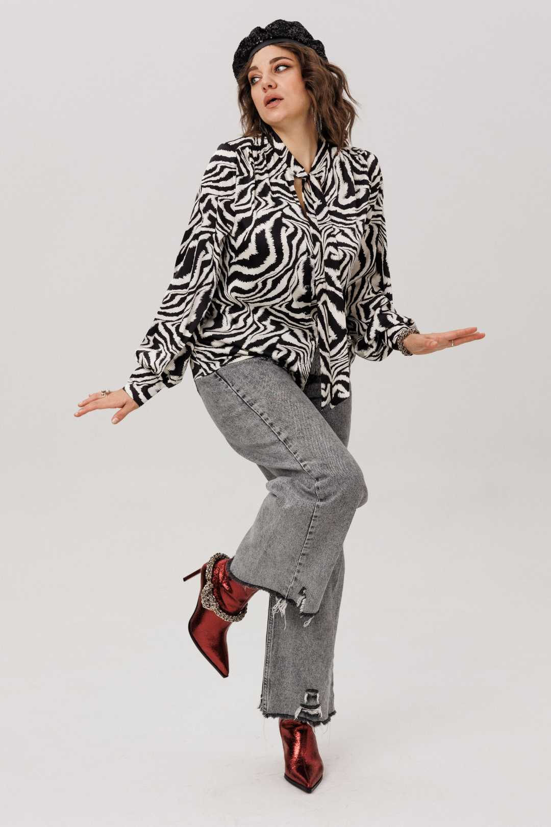 Блузка ANELLI LAUREL 1736 зебра нью - фото 4