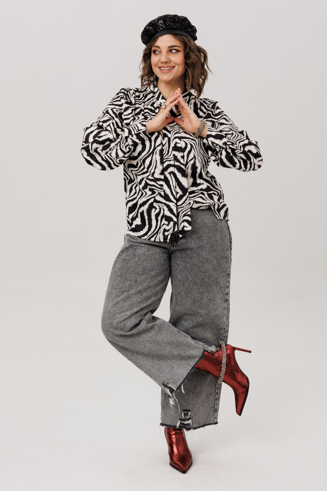 Блузка ANELLI LAUREL 1736 зебра нью