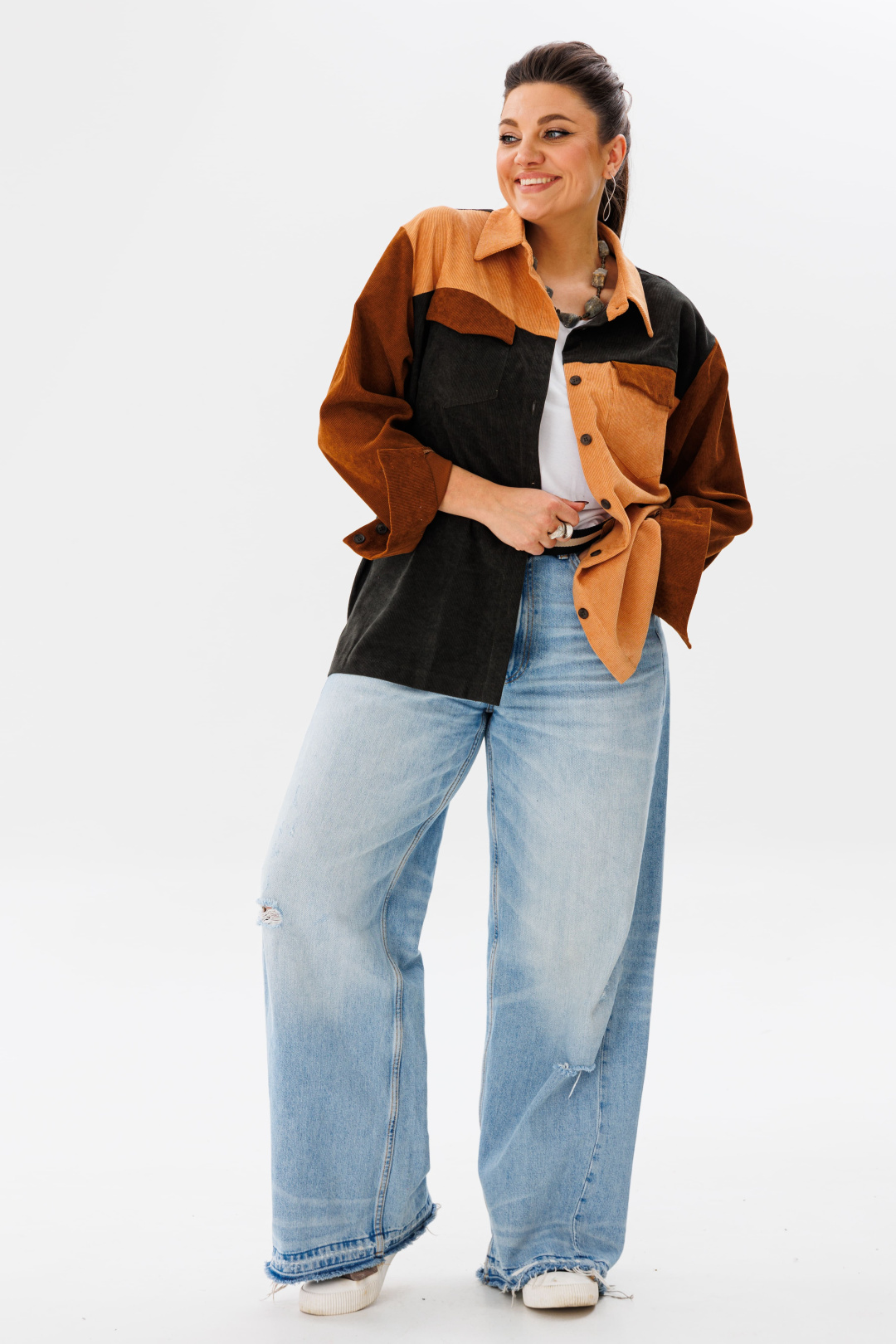 Рубашка ANELLI LAUREL 1748 оттенки карамели - фото 4